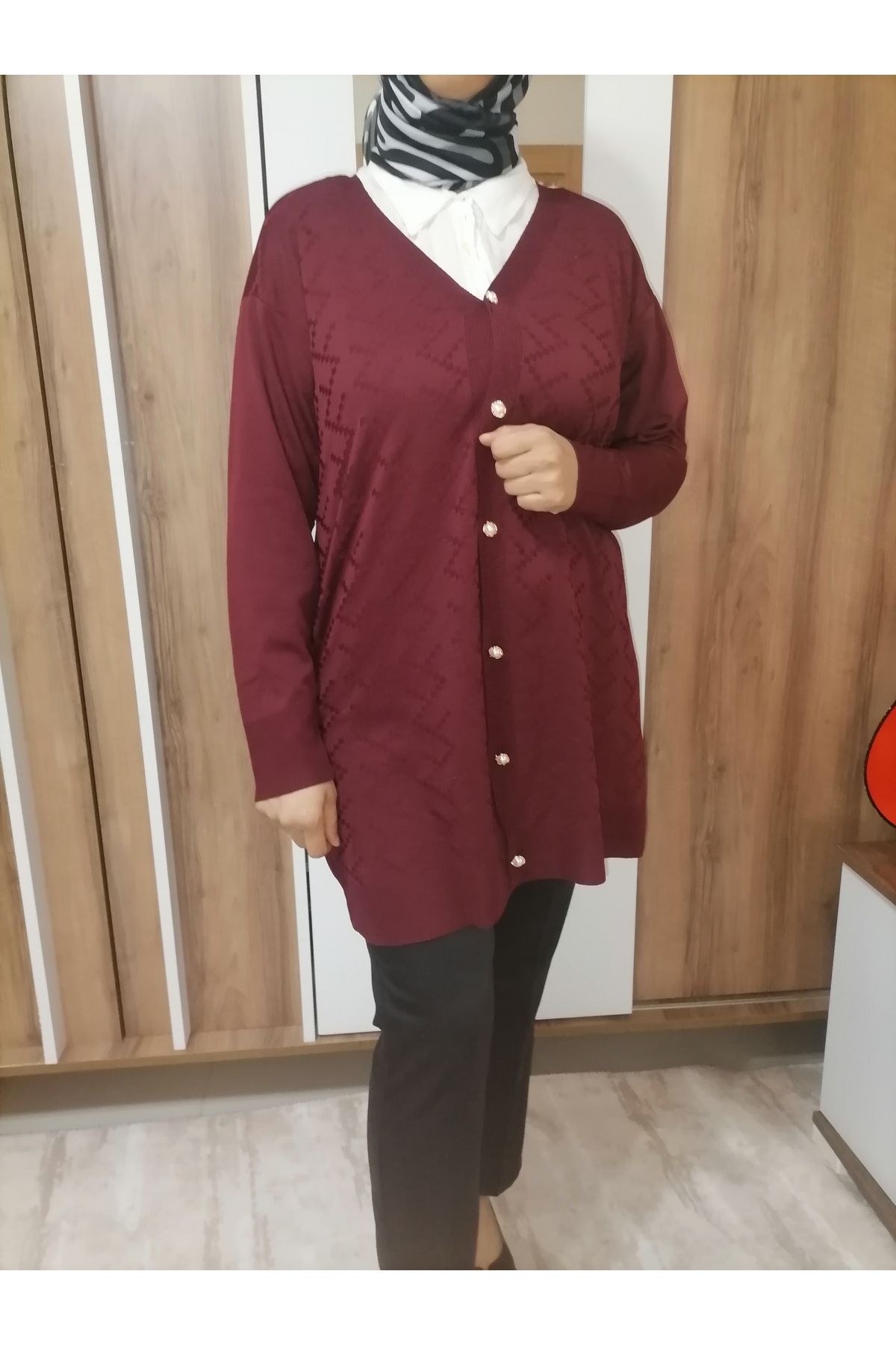 Jose Clothing merserize ince tesettür triko ceket yelek