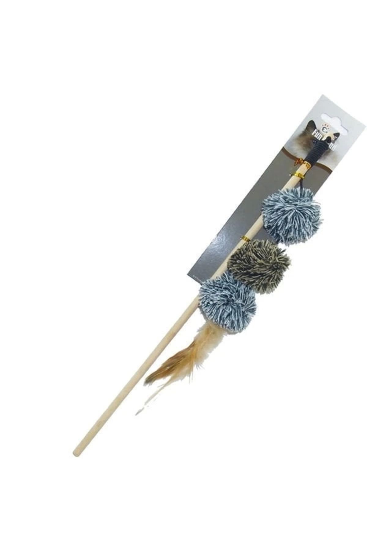 YNT İthalat Eastland Peluş Top Kedi Oltası 40 Cm