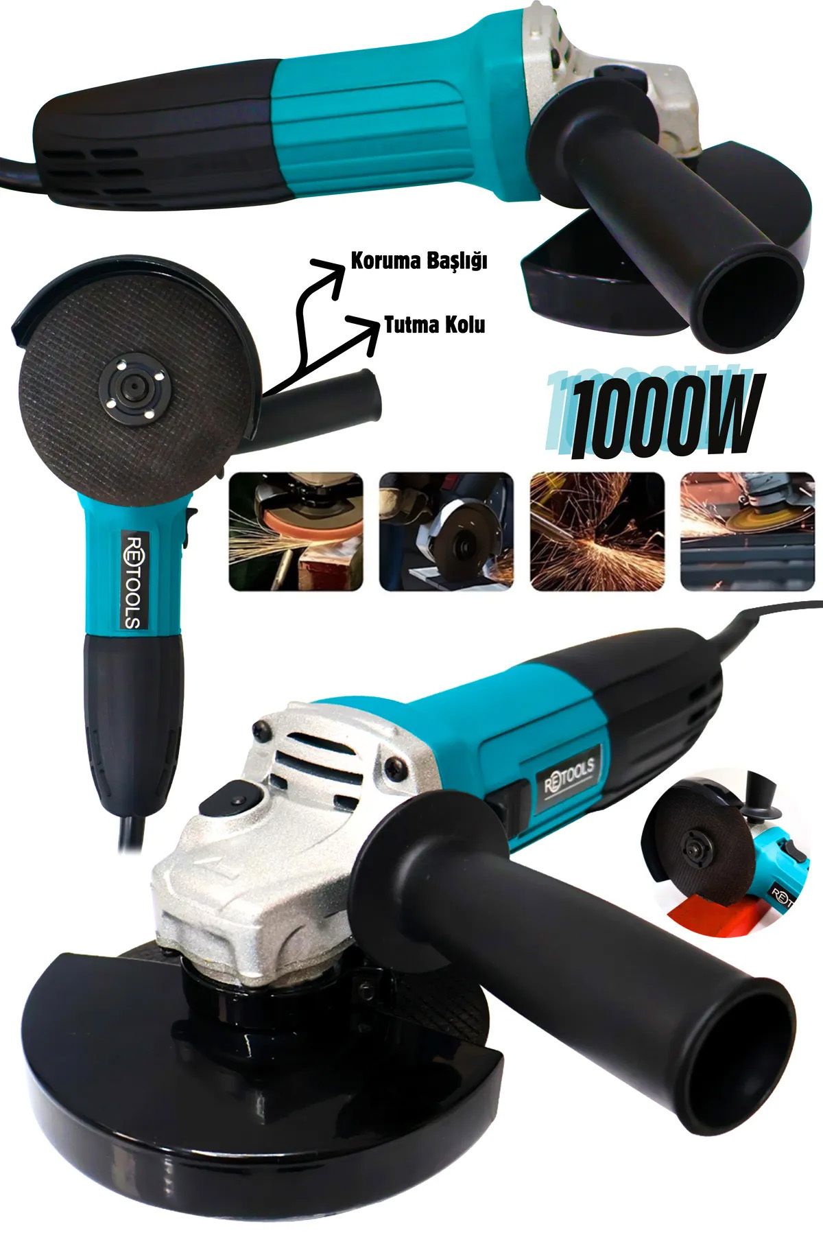 RETOOLS 115 MM SPİRAL 1000W DEVİRLİ