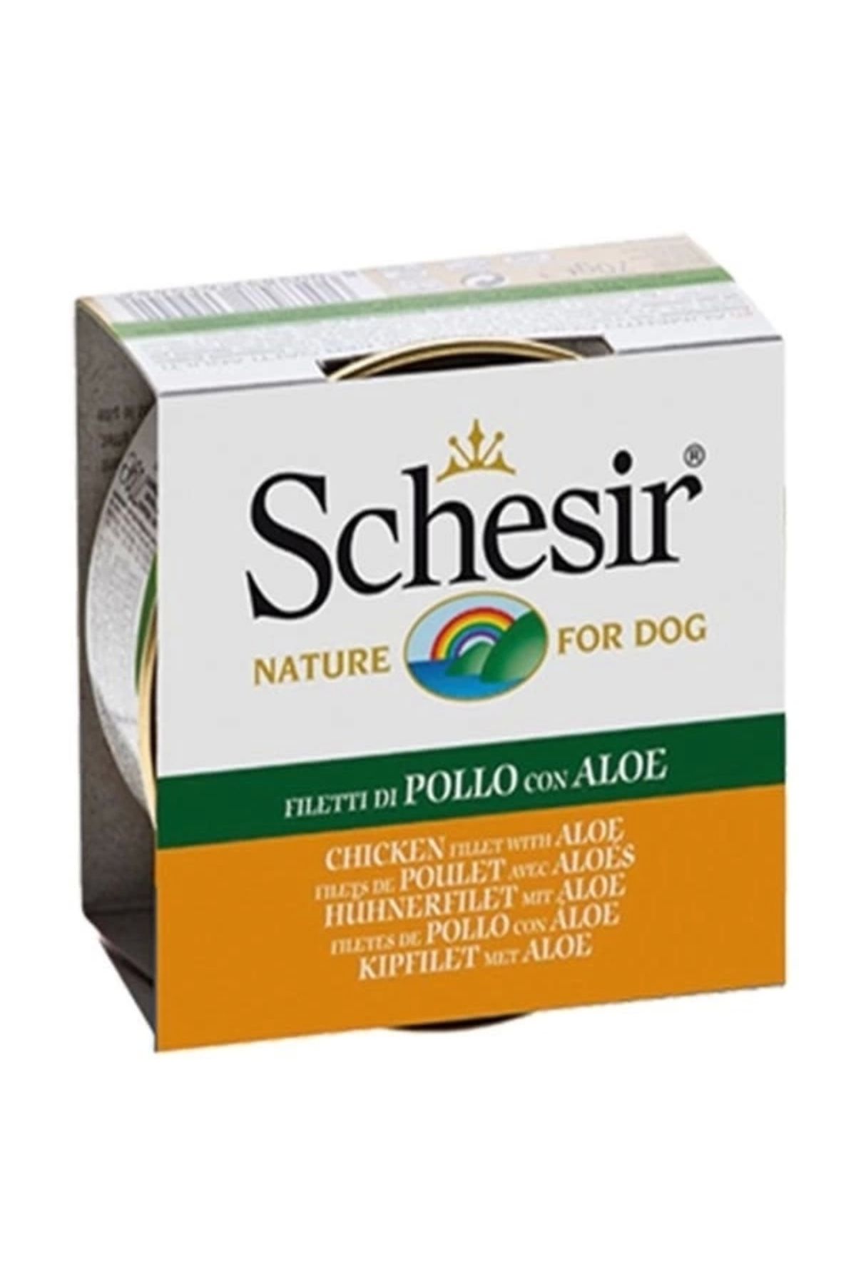 YNT İthalat Schesir Aloevera ve Tavuklu Jöleli Konserve Köpek Maması 150 Gr