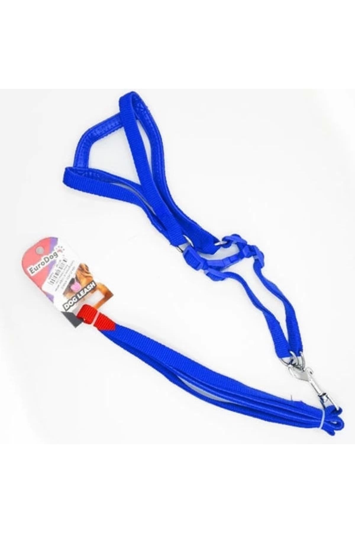 YNT İthalat Euro Dog Köpek Uzatma Tasması ve Göğüs Tasması Mavi 15 Mm 115 Cm
