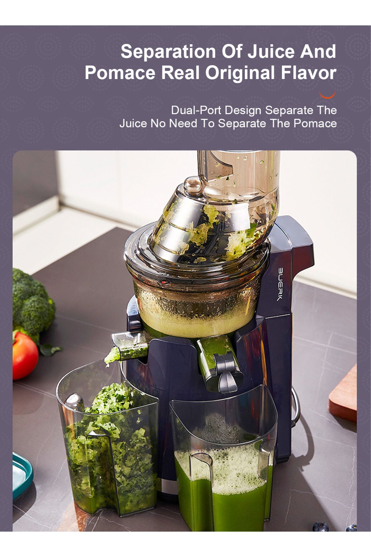 FlashHawk-Slow Masticating Juicer, Slow juicer, Fruit/Vegetable Juicer, Cold Press Juicer with High Output 4