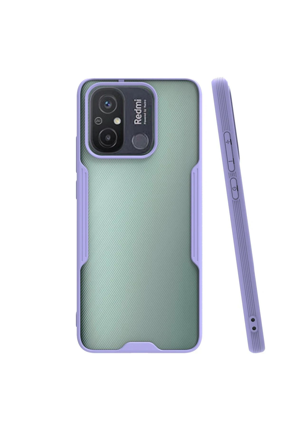 NewFace Xiaomi Redmi 12C Kılıf Platin Silikon - Lila YNSMR