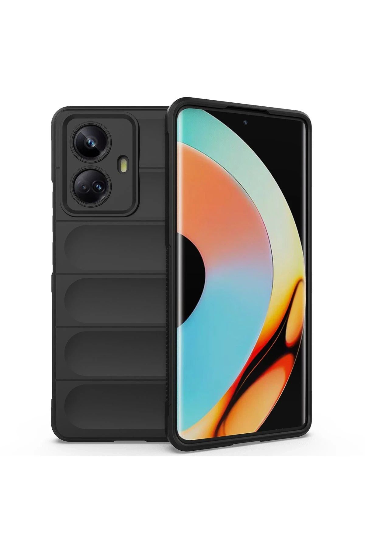 NewFace Realme 10 Pro 5G Kılıf Optimum Silikon - Siyah MRAYD