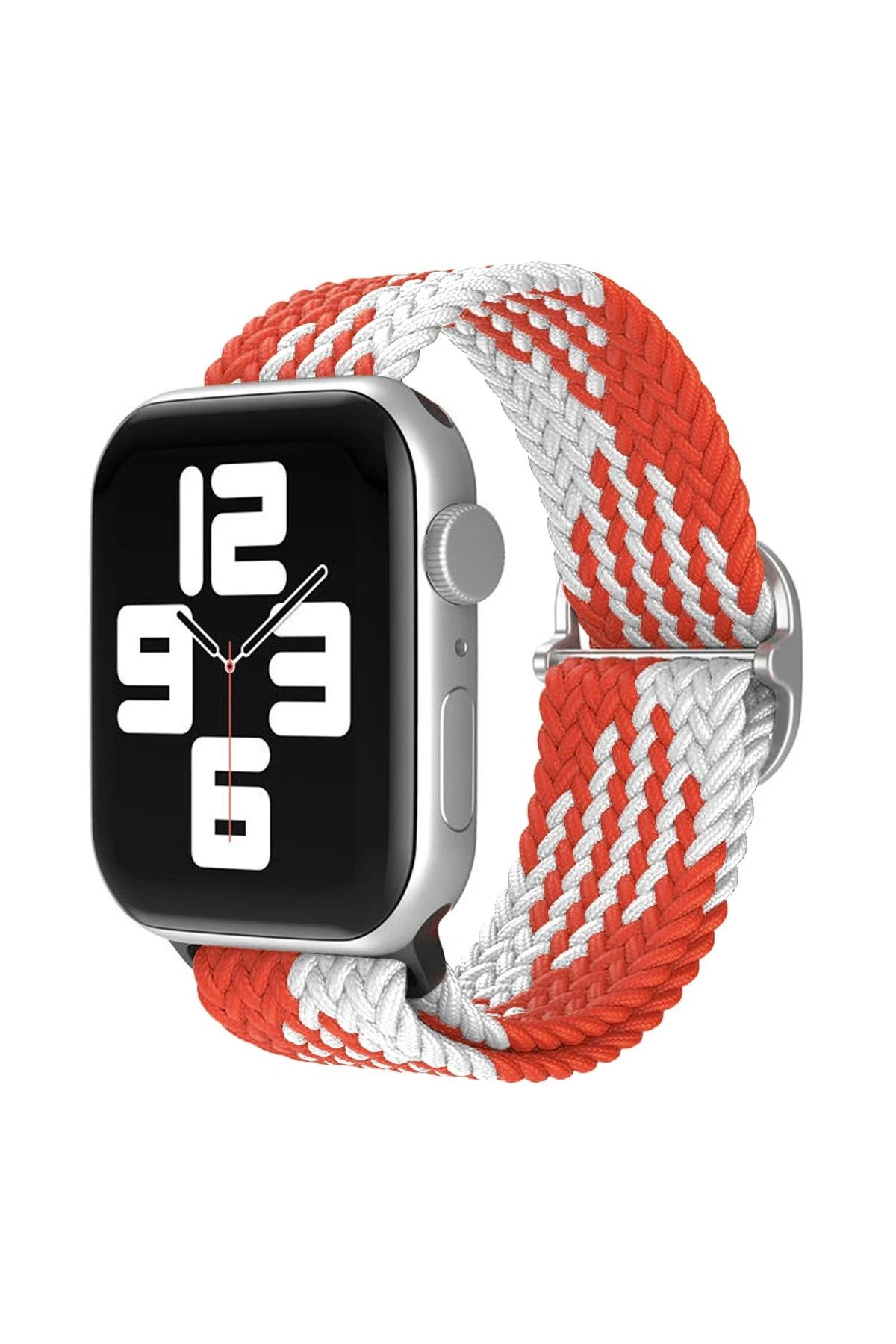 NewFace Apple Watch 38mm Star Kordon - Beyaz-Kırmızı INSLM