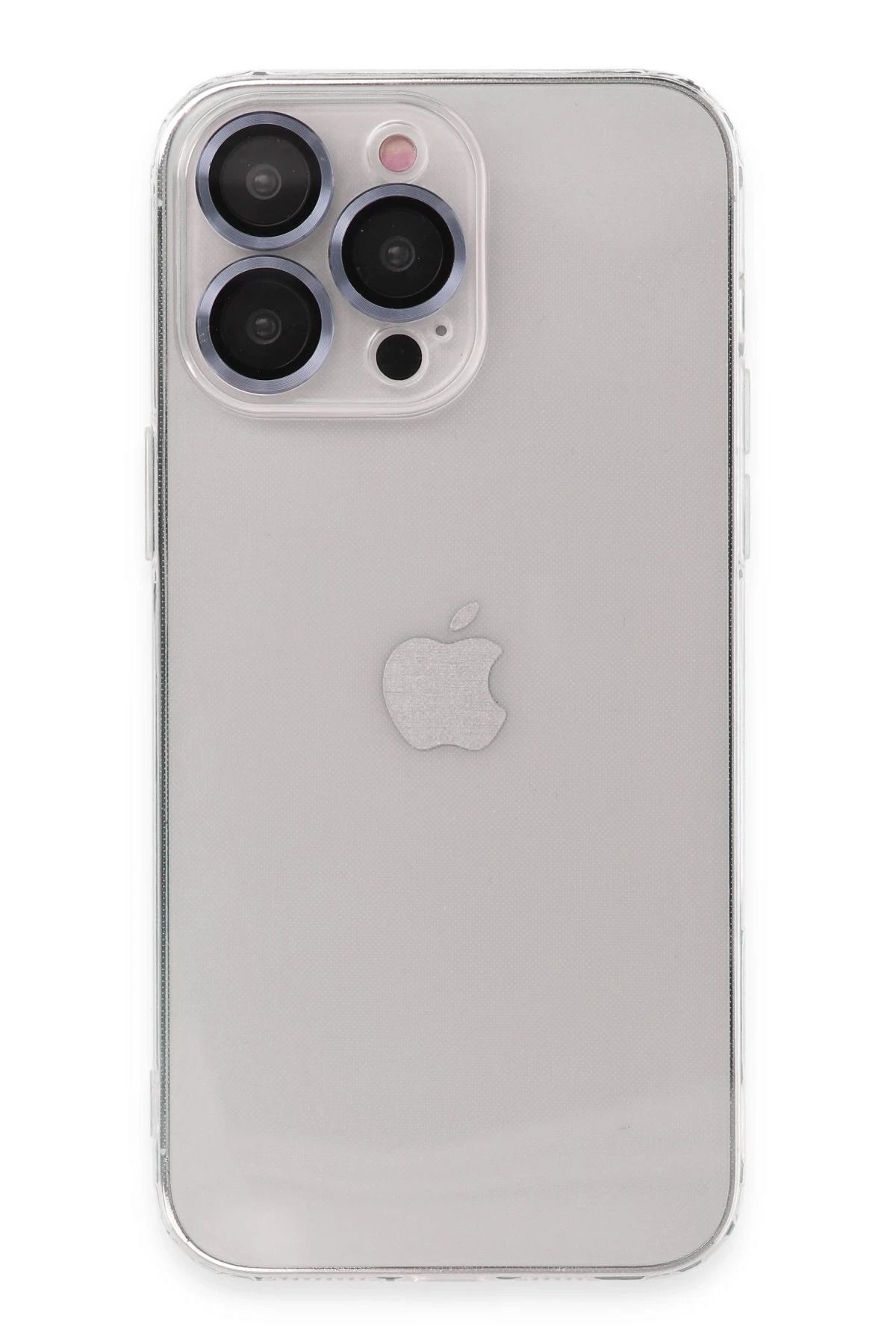 NewFace iPhone 13 Pro Kılıf Luko Lens Silikon - Sierra Blue YNSMR