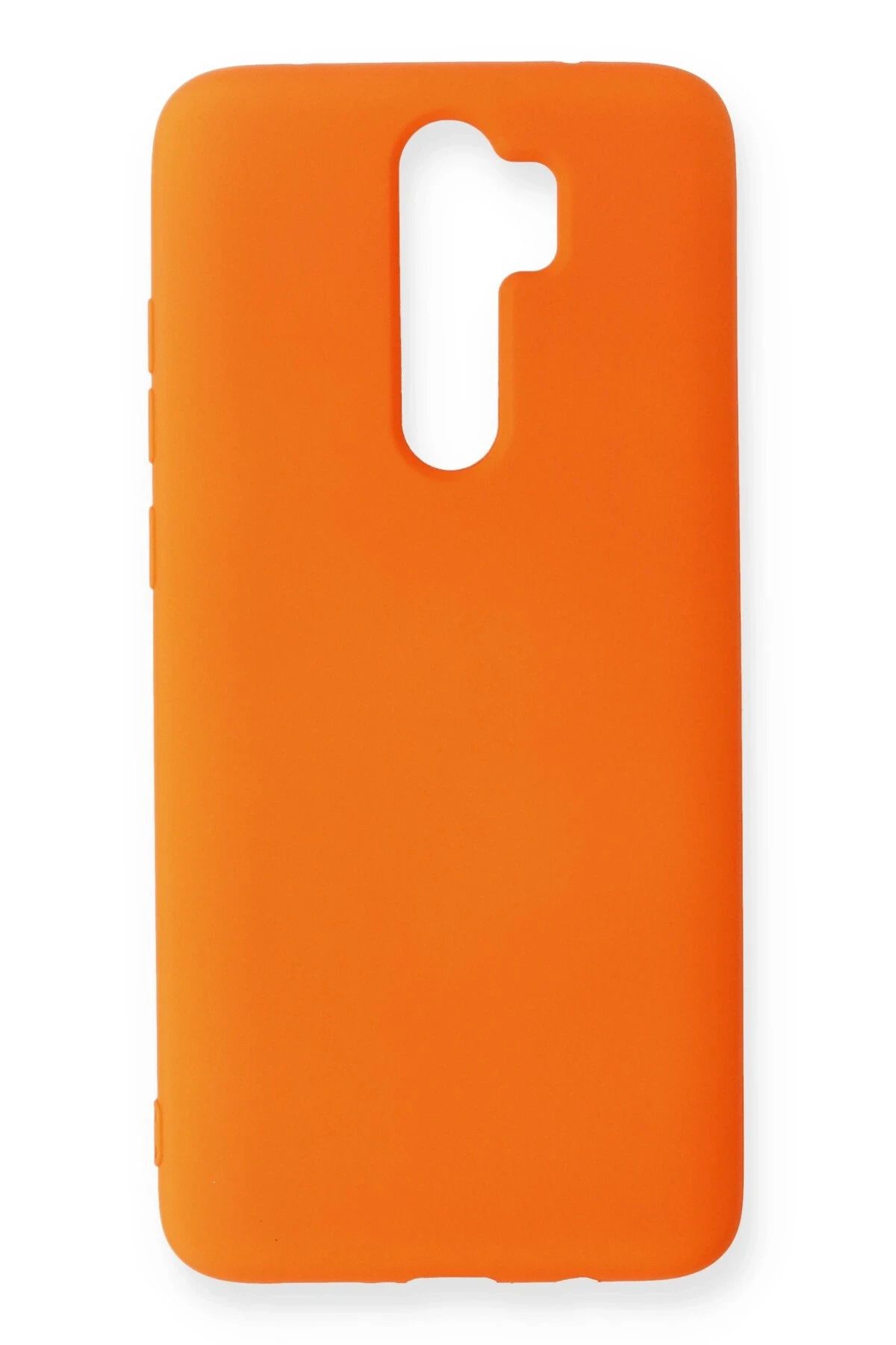 NewFace Xiaomi Redmi Note 8 Pro Uyumlu Kılıf Nano içi Kadife Silikon - Turuncu INSLM