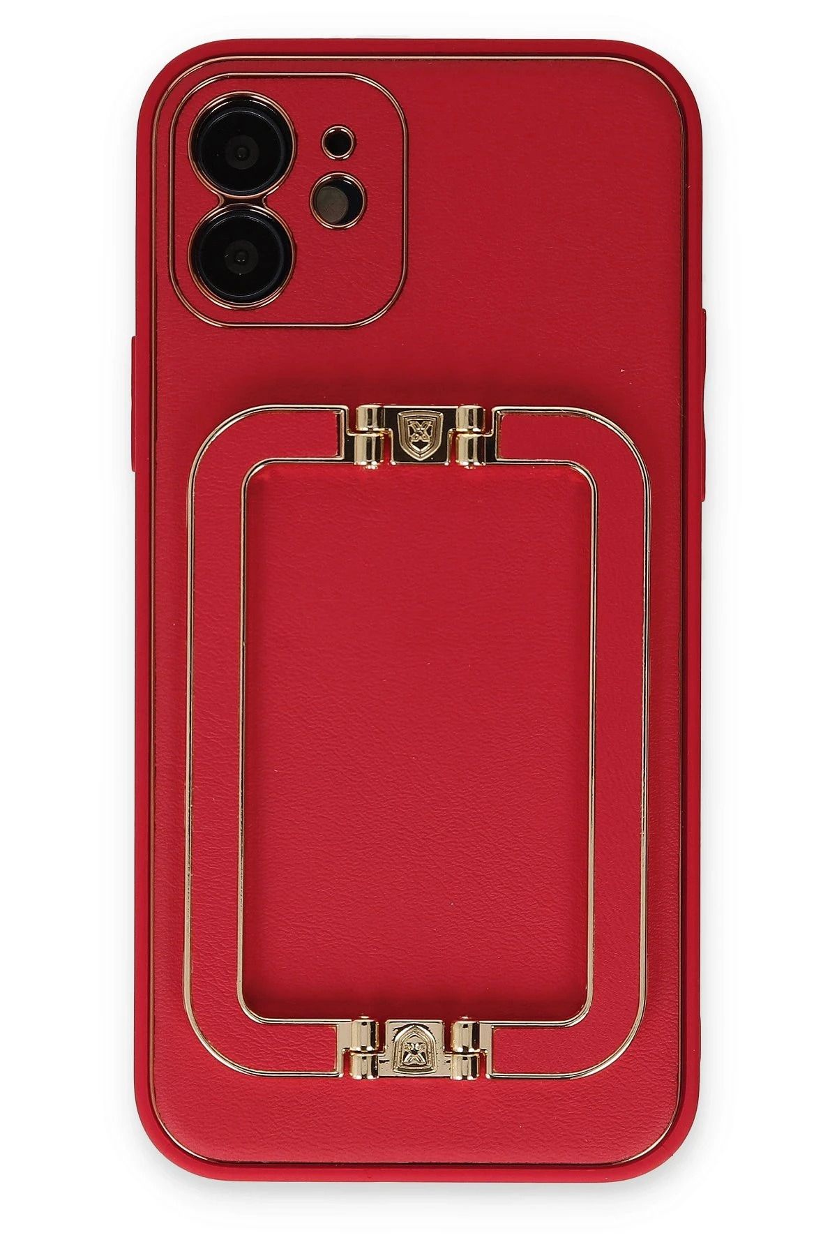 NewFace iPhone 12 Kılıf Coco Elit Kapak - Kırmızı HNZRN