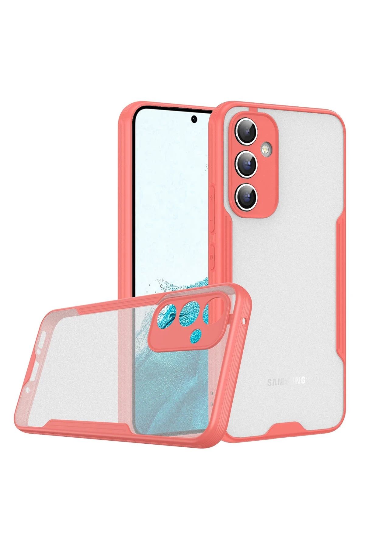 NewFace Samsung Galaxy A24 4G Kılıf Platin Silikon - Pembe JOJUA