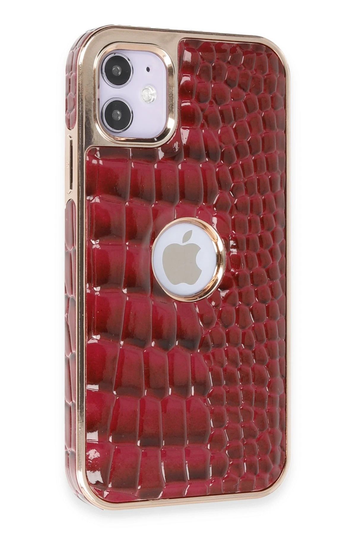 NewFace iPhone 11 Kılıf Snake Kapak - Bordo NRMSA
