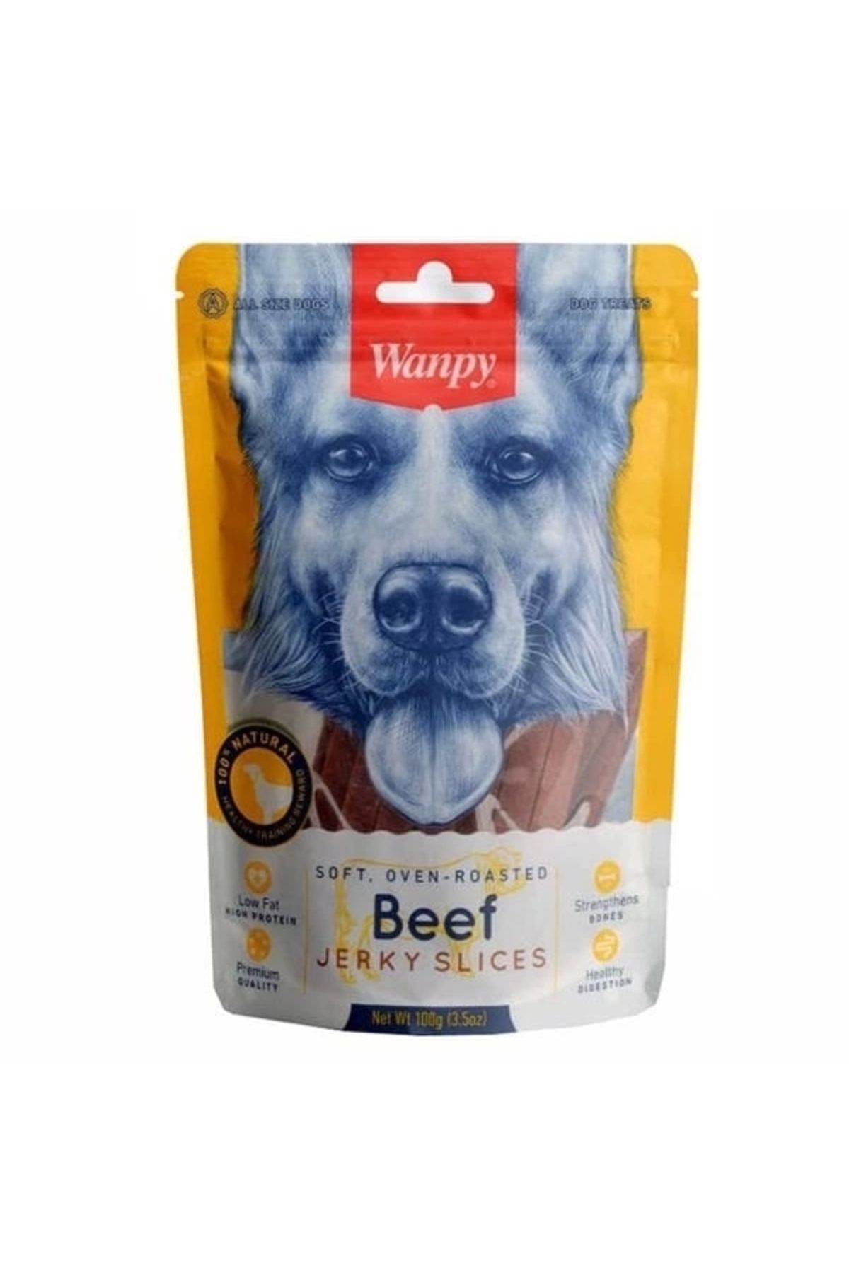 YNT İthalat Wanpy Yumuşak Sığır Eti Parçalı Köpek Ödül Maması 100 Gr