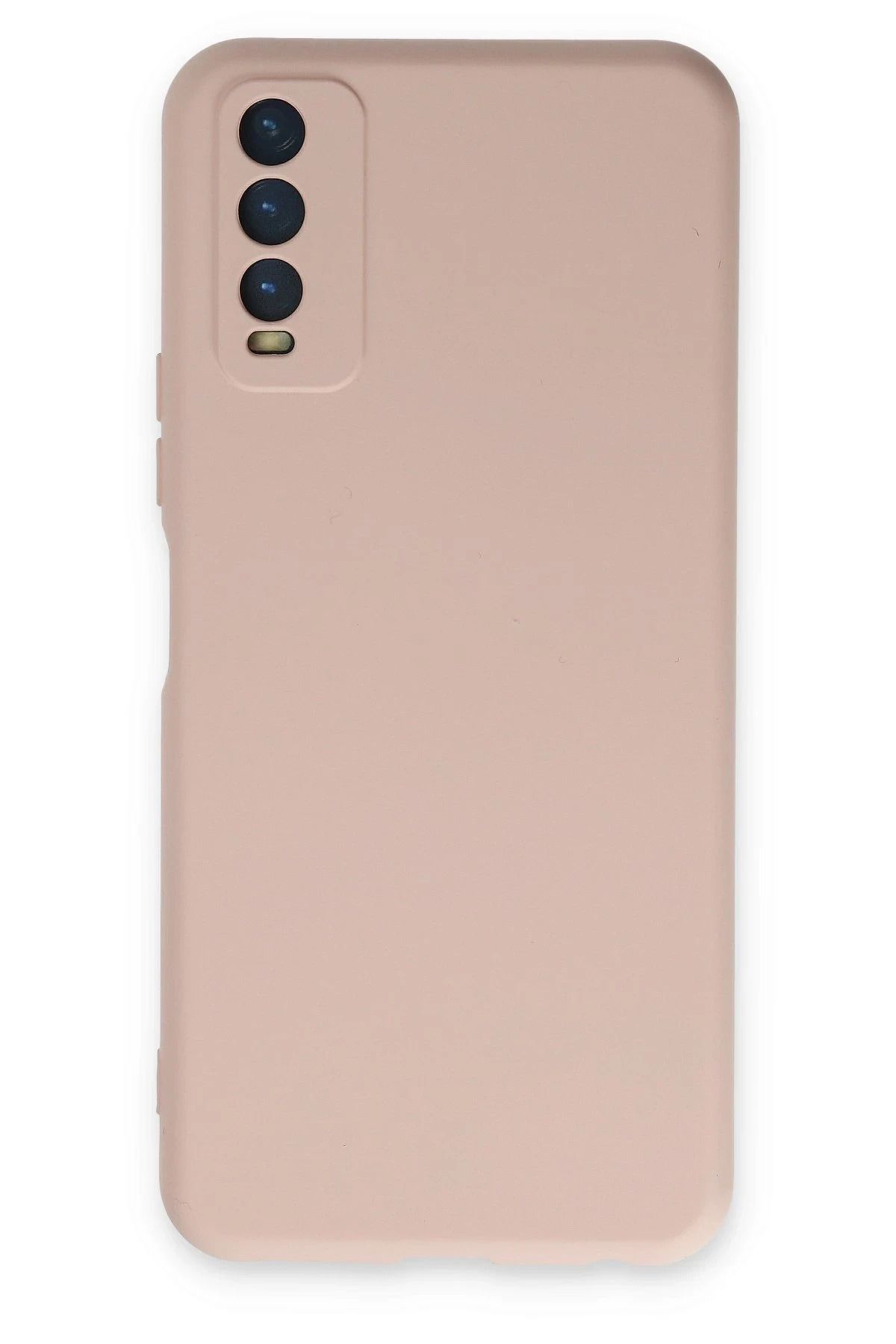NewFace Vivo Y11S Kılıf Nano içi Kadife Silikon - Pudra HNZRN