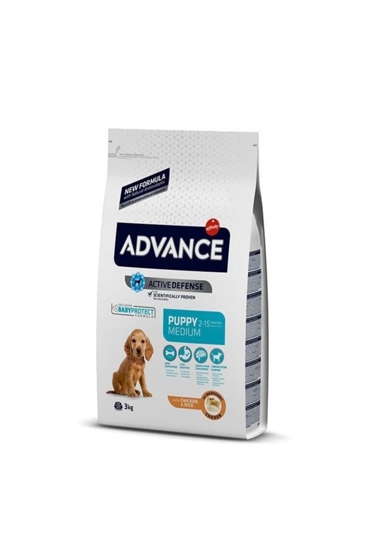 YNT İthalat Advance Puppy Medium Tavuklu Orta Irk Yavru Köpek Maması 3 Kg