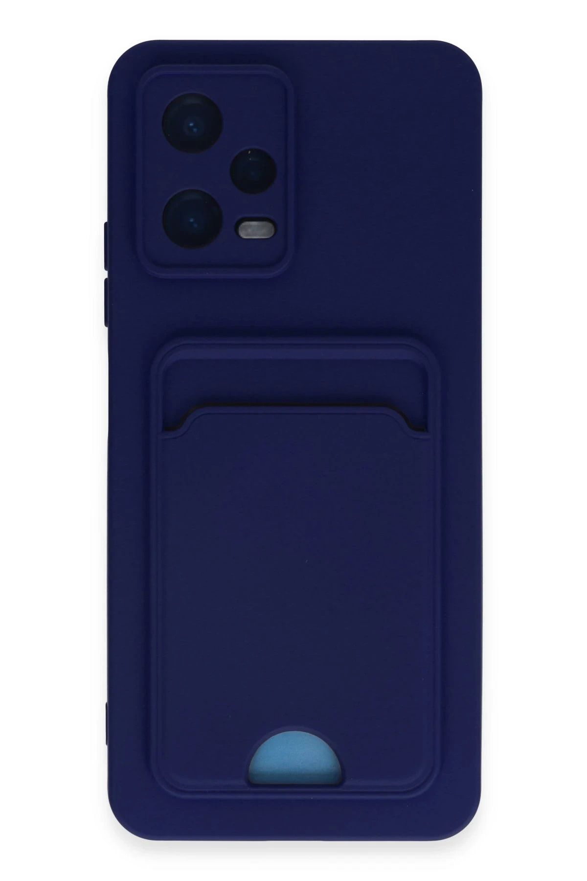NewFace Xiaomi Redmi Note 12 4G Kılıf Kelvin Kartvizitli Silikon - Lacivert BSTMY