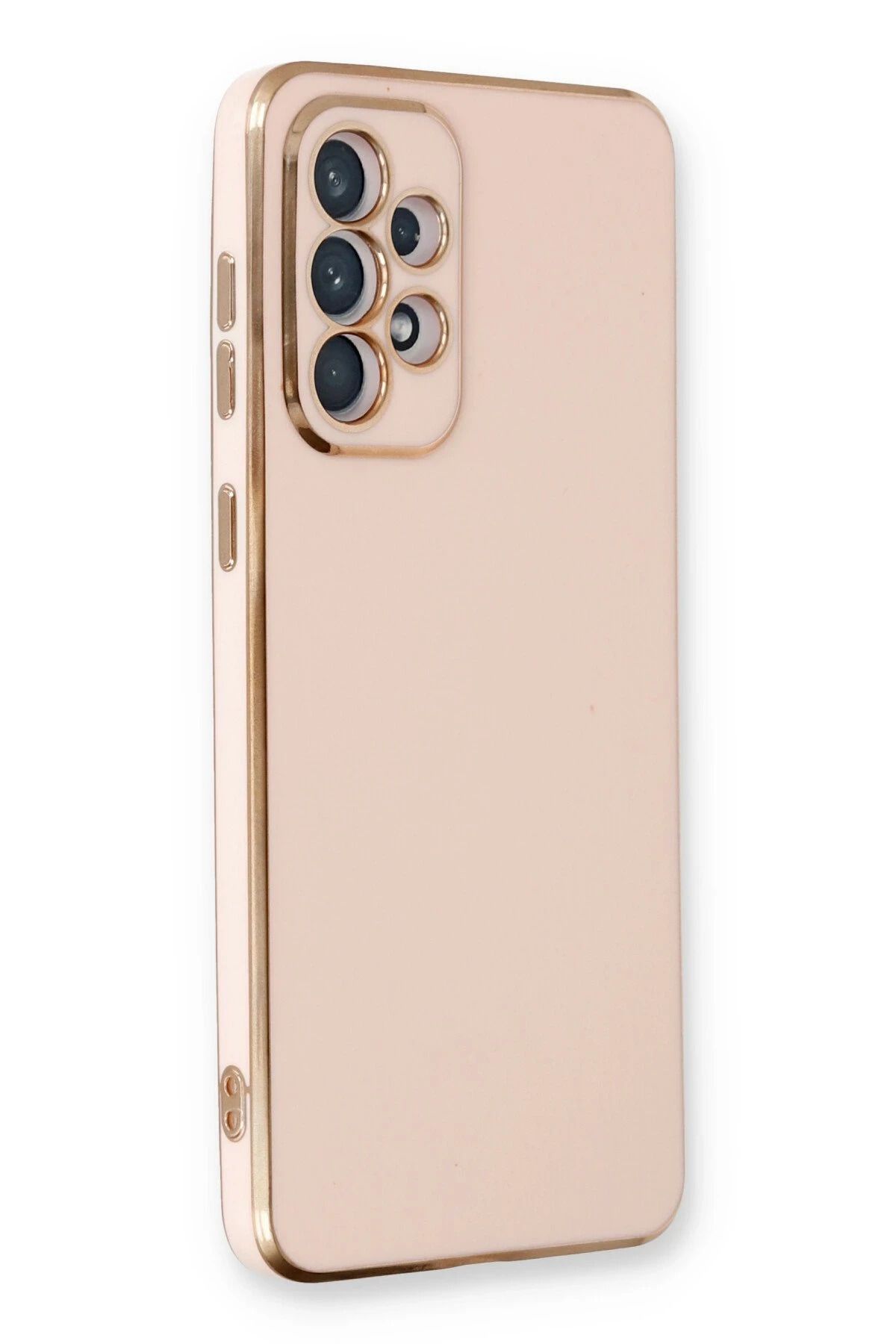 NewFace Samsung Galaxy A33 5G Kılıf Volet Silikon - Pembe LZWDR