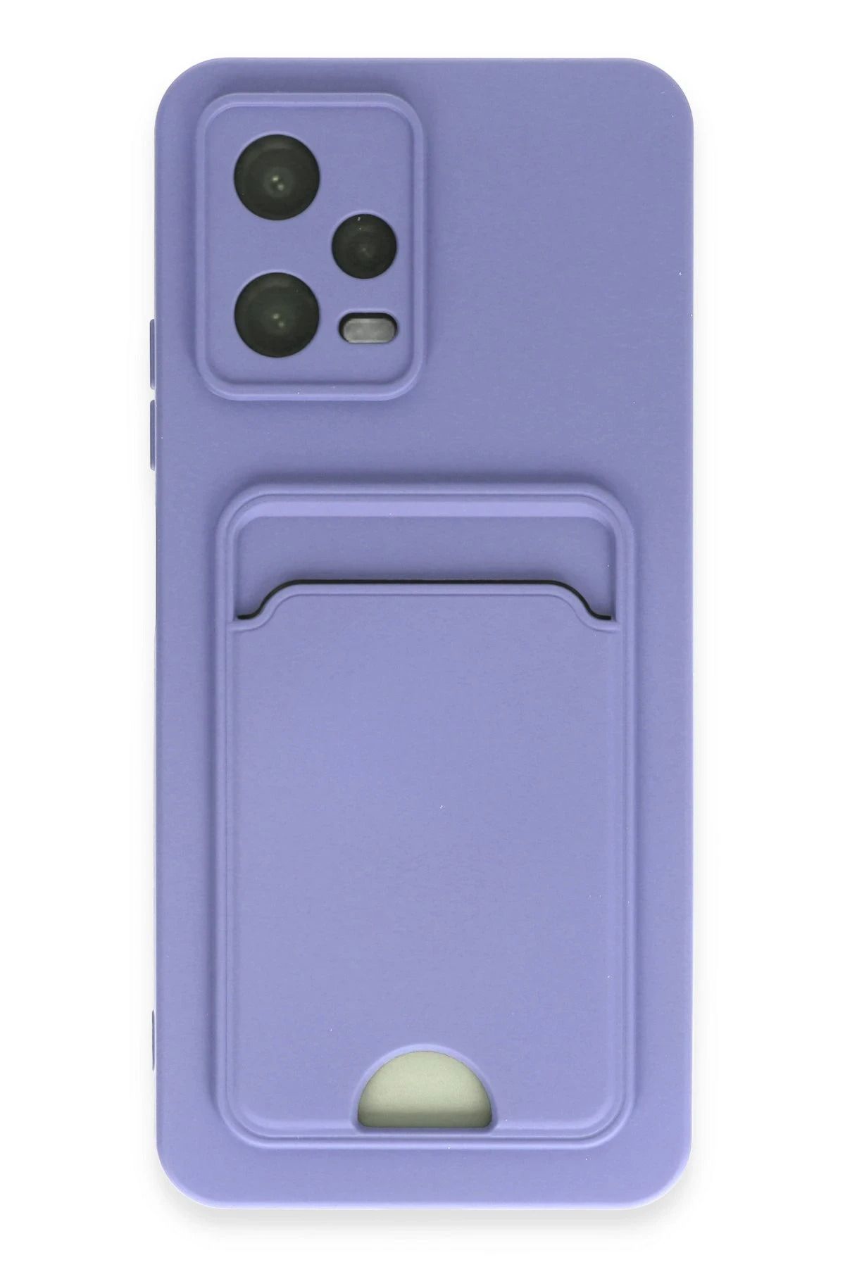 NewFace Xiaomi Redmi Note 12 4G Kılıf Kelvin Kartvizitli Silikon - Lila BSTMY