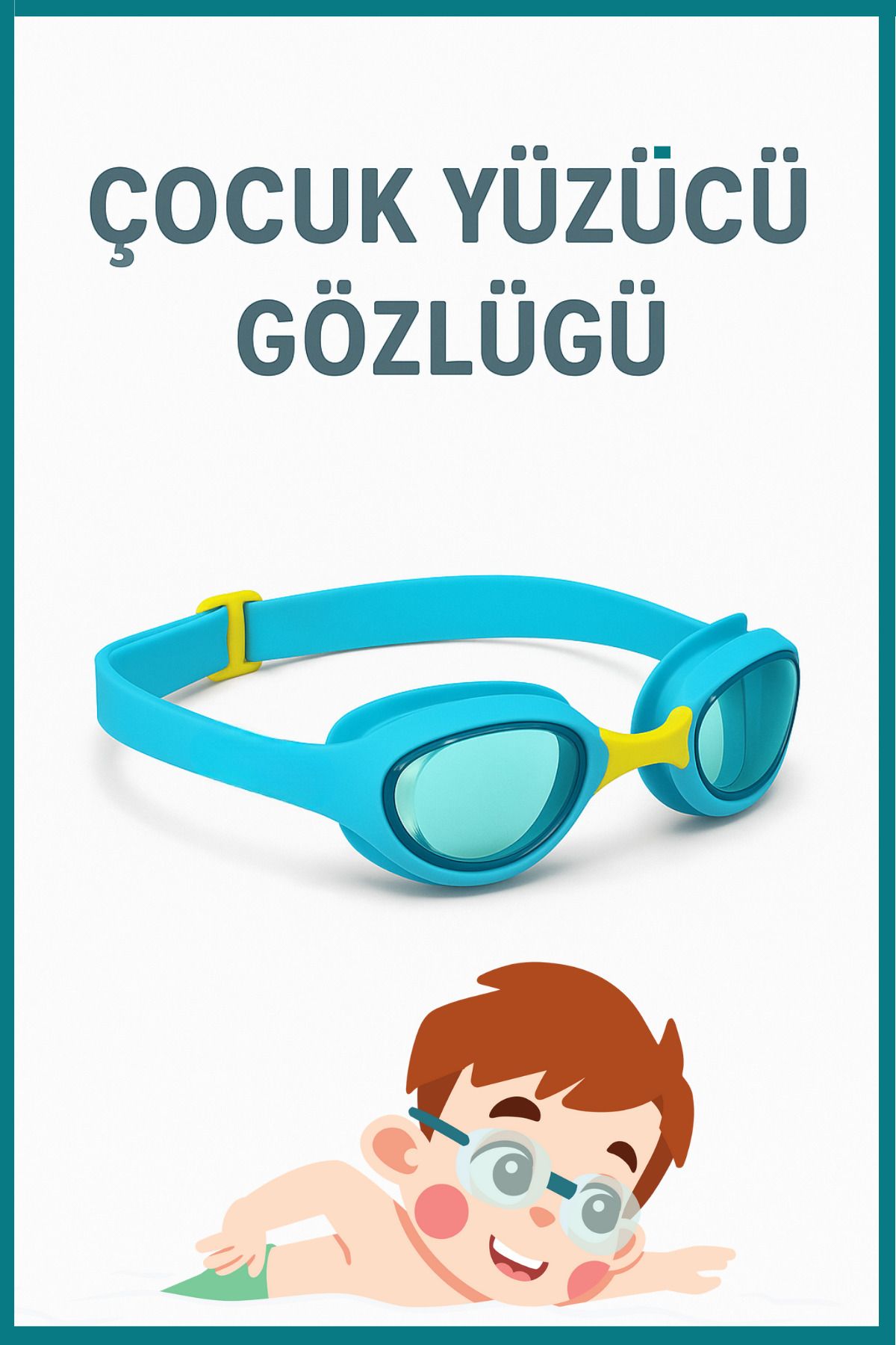 EpiRelax Ayarlanabilir Çocuk Yüzme Gözlüğü - Canlı Renkler, Net Görüş - Buğu Yapmaz