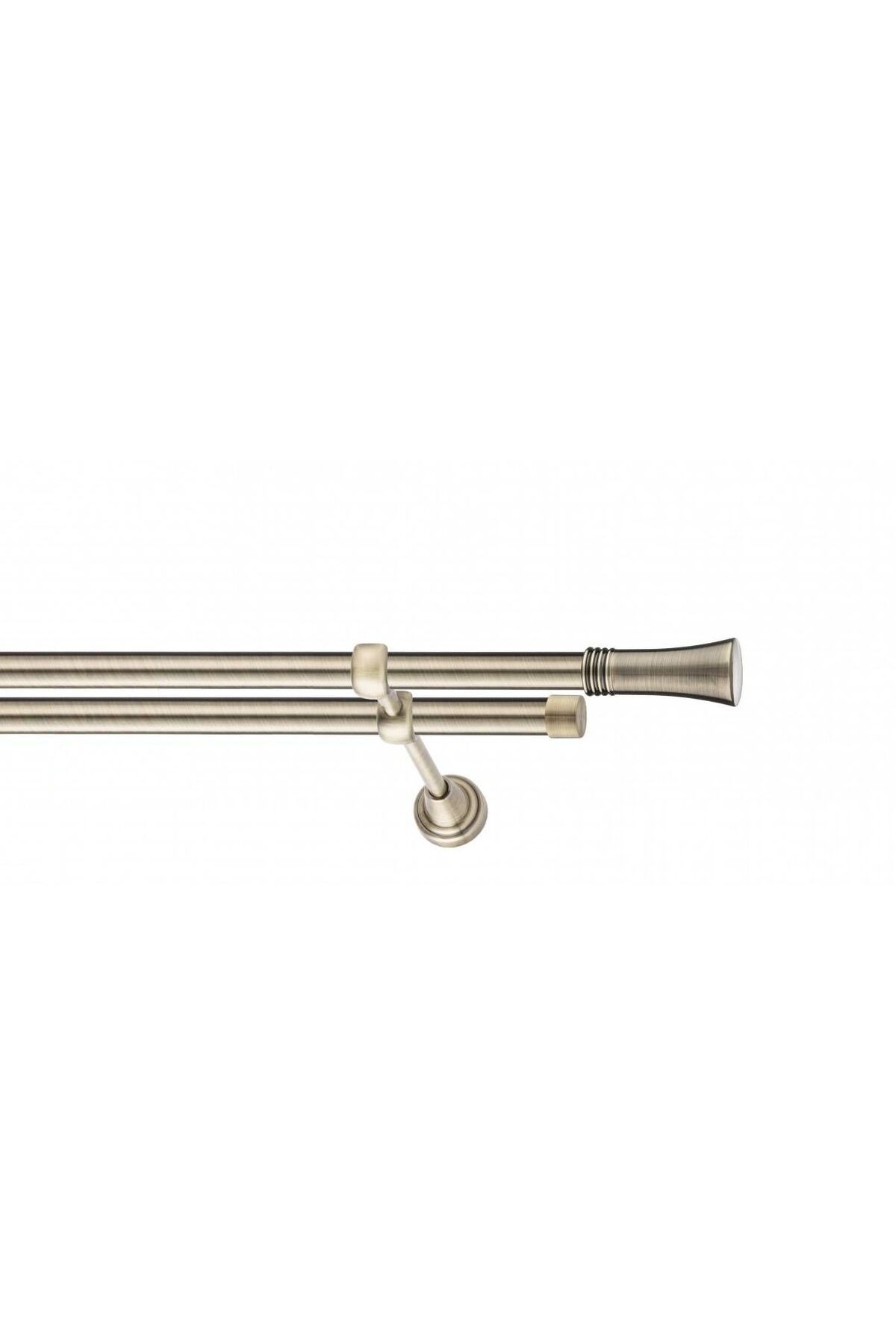 Perdegal Galerie Metalica Ahile -fara Inele, Dubla - Clasic, 19mm X 1.6m, Antique Brass (auriu Antic) - Mărime unică