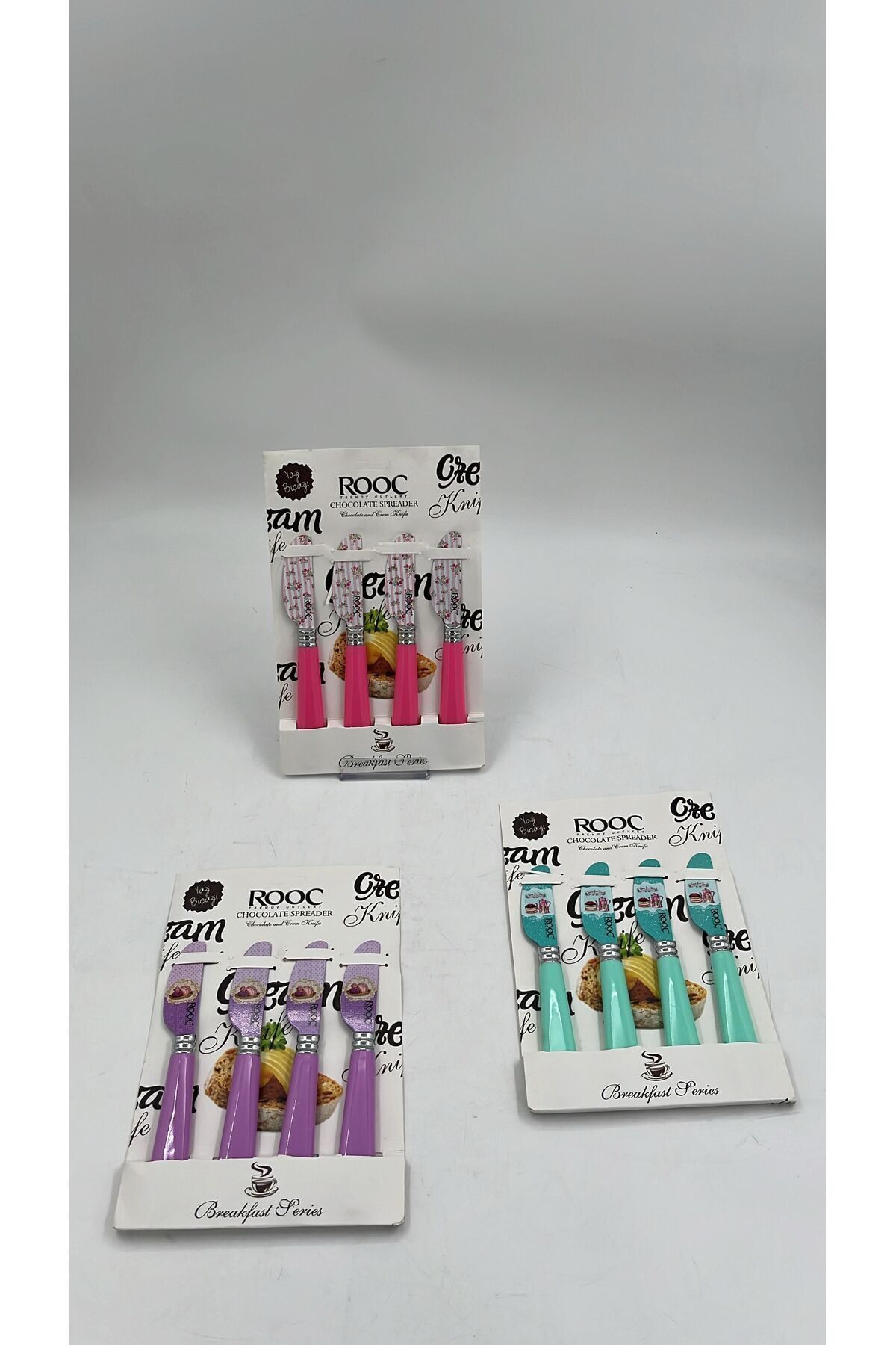 Rooc 4 Adet Çikolata Tereyağı Peynir Sürme Bıçağı Kahvaltı Bıçağı