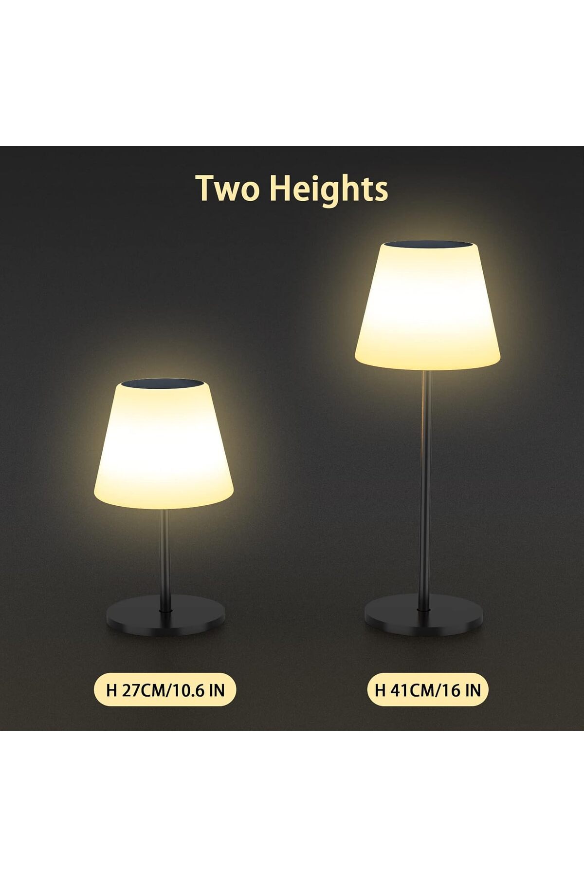 CLASSLIGHTS-Lampă de masă solară RGBW cu telecomandă - Iluminat exterior cu 2 opțiuni de înălțime 6