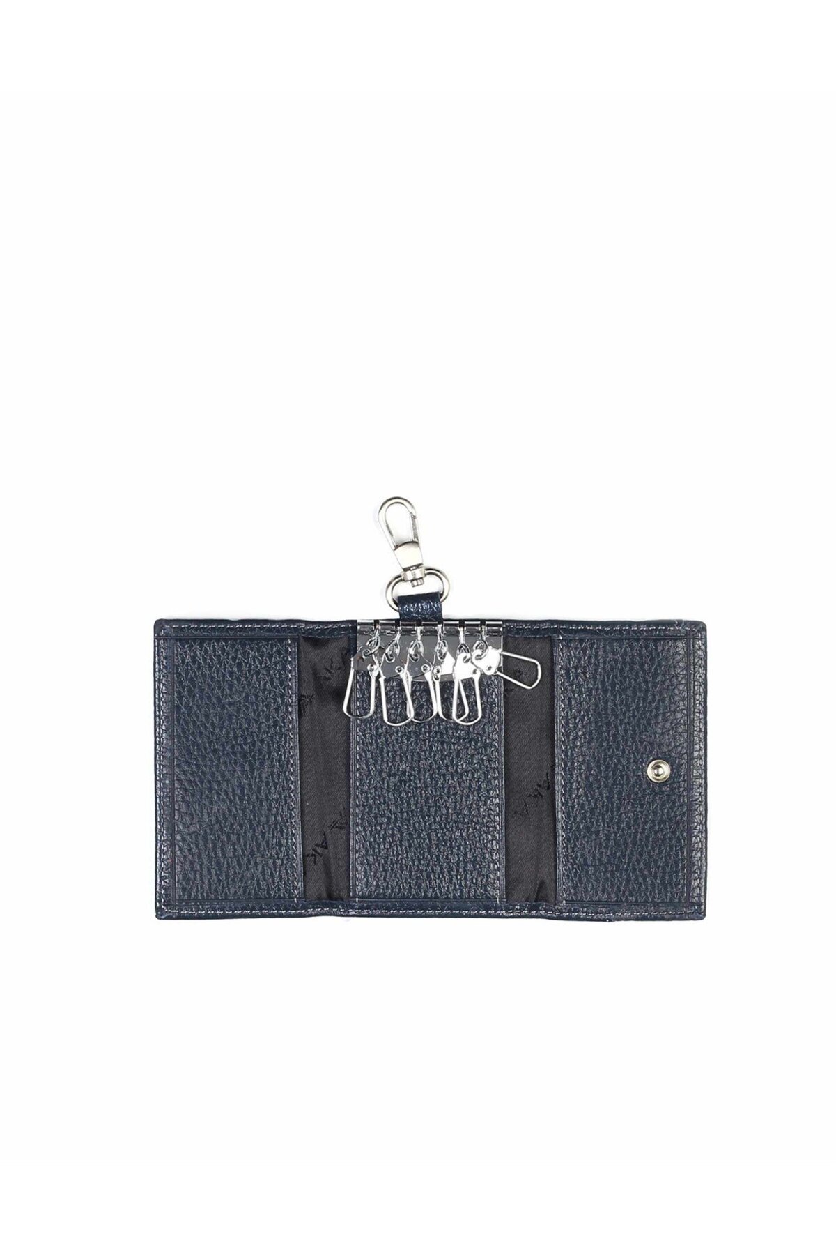 Aka-Keychain Leather Navy Blue - 005 17 Model 3