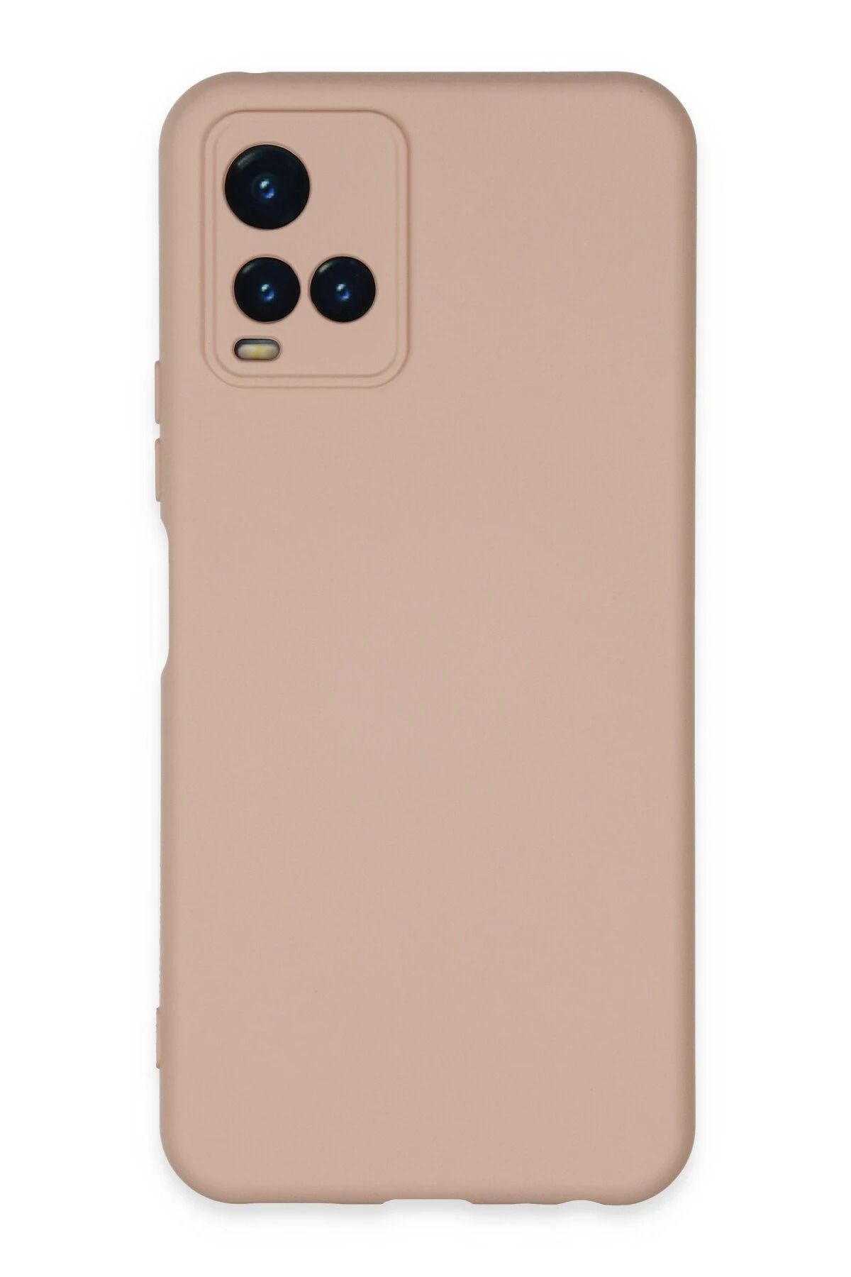 NewFace Vivo Y21S Kılıf Nano içi Kadife Silikon - Pudra  uyumlu