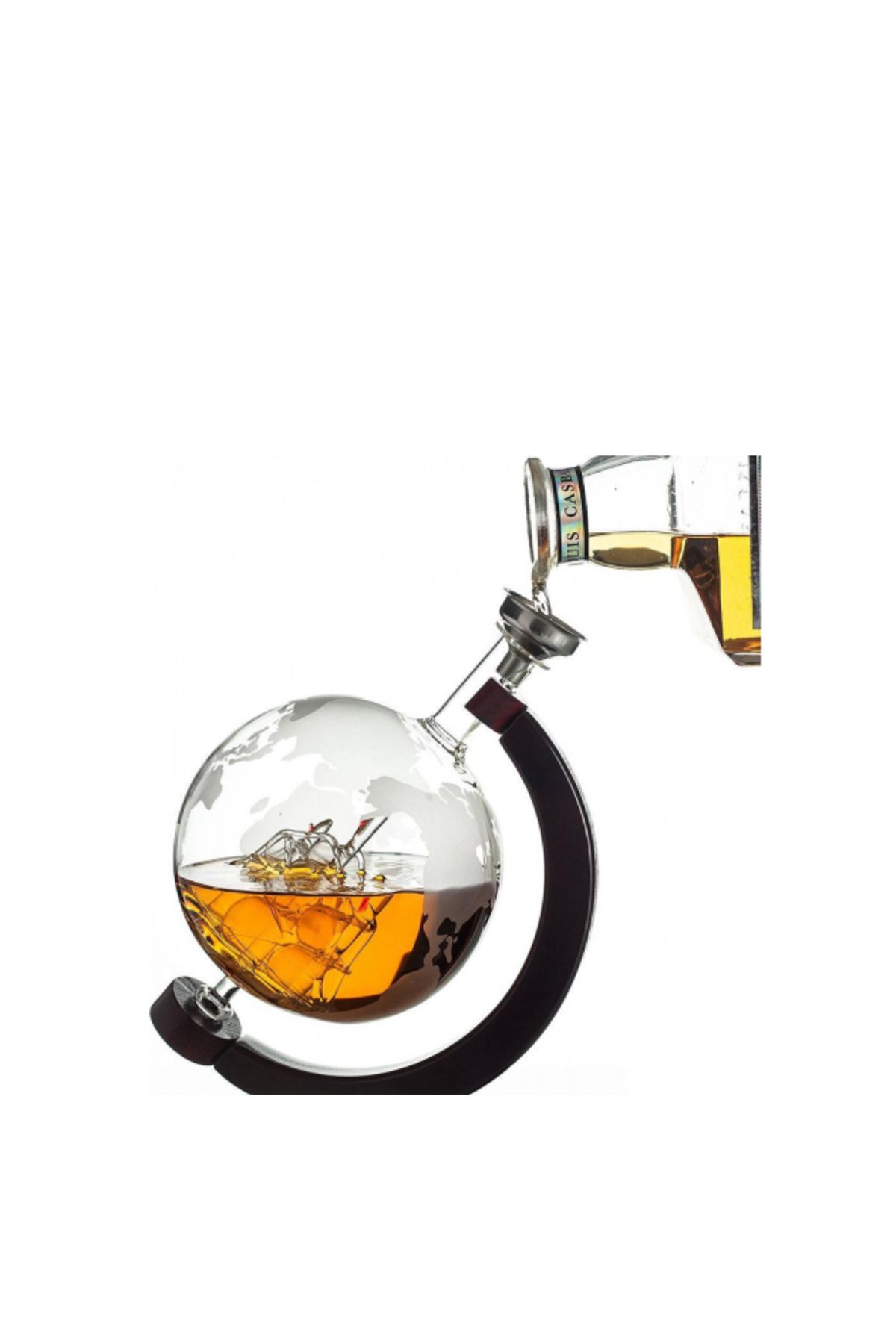 OEM-Set decantor Deluxe, design glob pamantesc, 2 pahare, tava, accesorii incluse, 850 ml 7