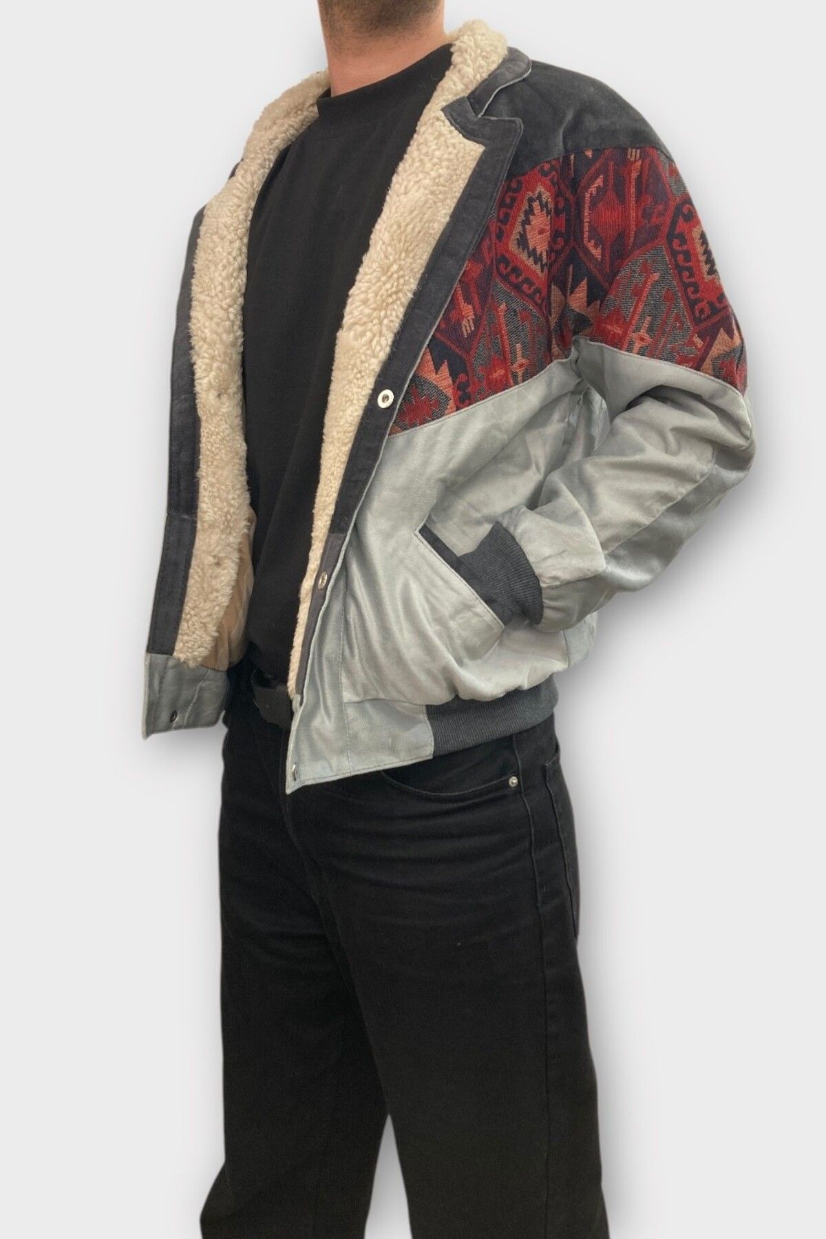 CANMODA MEDIUM BEDEN KADIN & ERKEK OVERSIZE RETRO CEKET