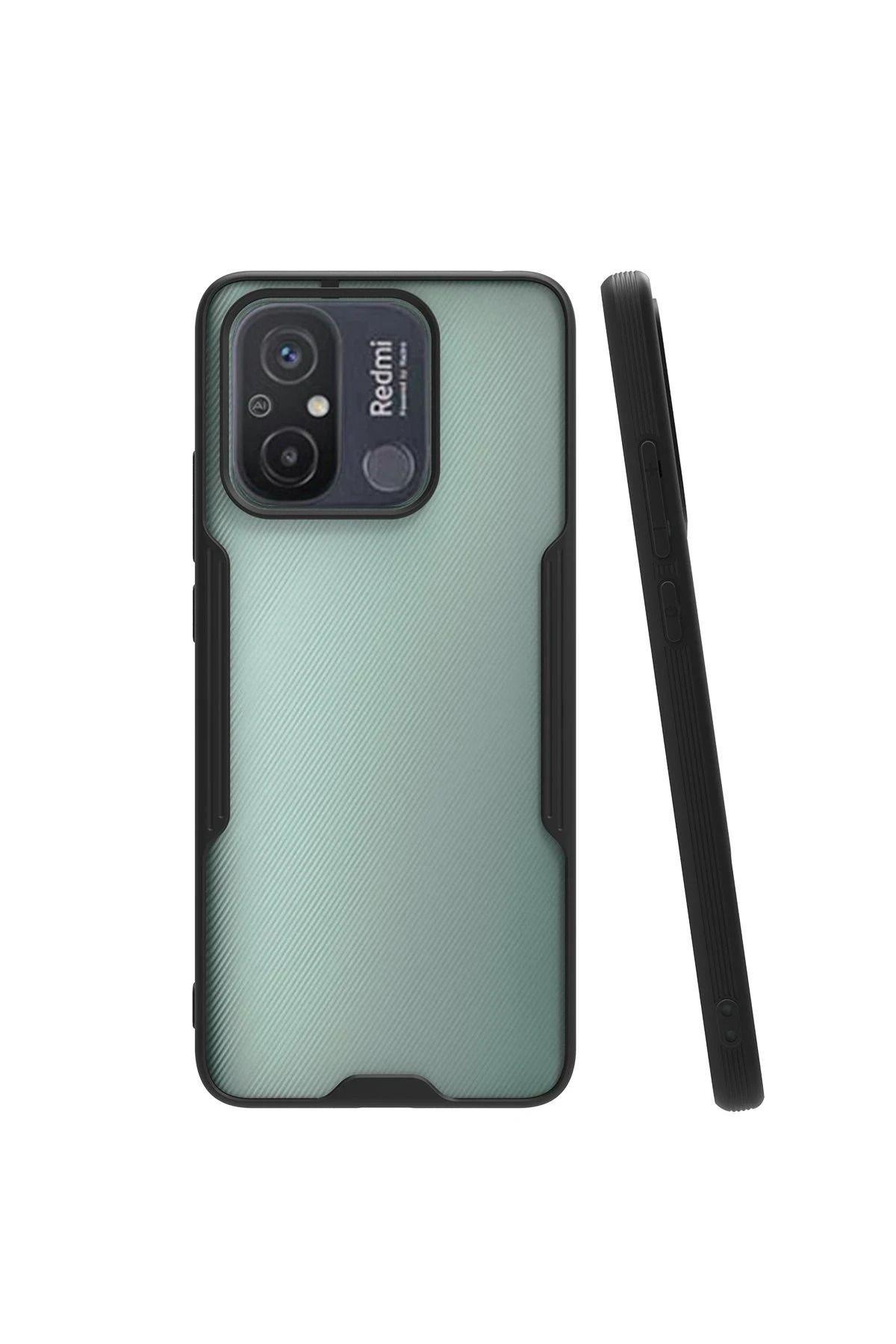 NewFace Xiaomi Redmi 12C Kılıf Platin Silikon - Siyah JOJUA