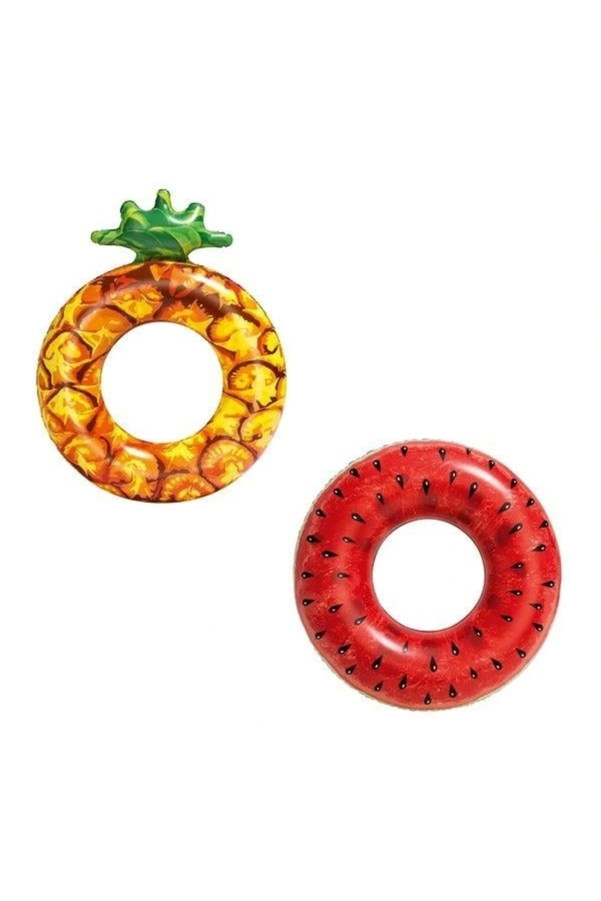 Tolzan Renkli Ananas Desenli Deniz Simit -Ananas