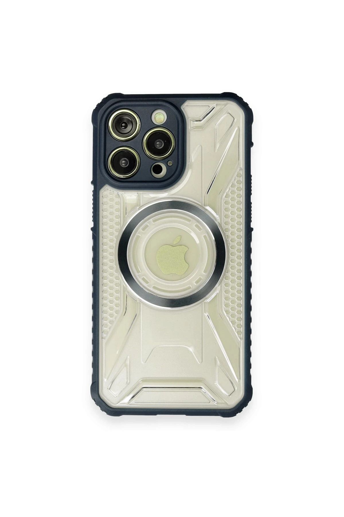 NewFace iPhone 12 Pro Kılıf Prag Magneticsafe Kapak - Lacivert NRMSA