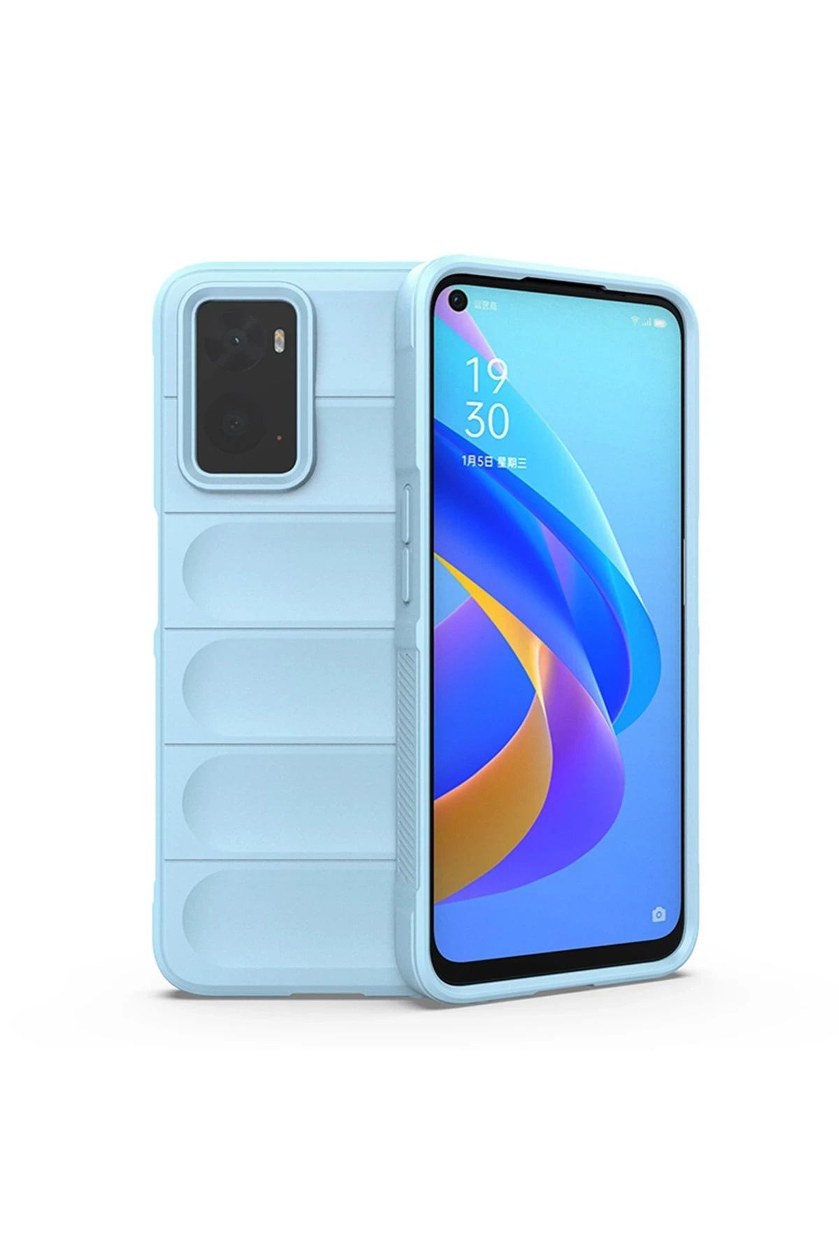NewFace Realme 9i 4G Kılıf Optimum Silikon - Sky Blue HNZRN