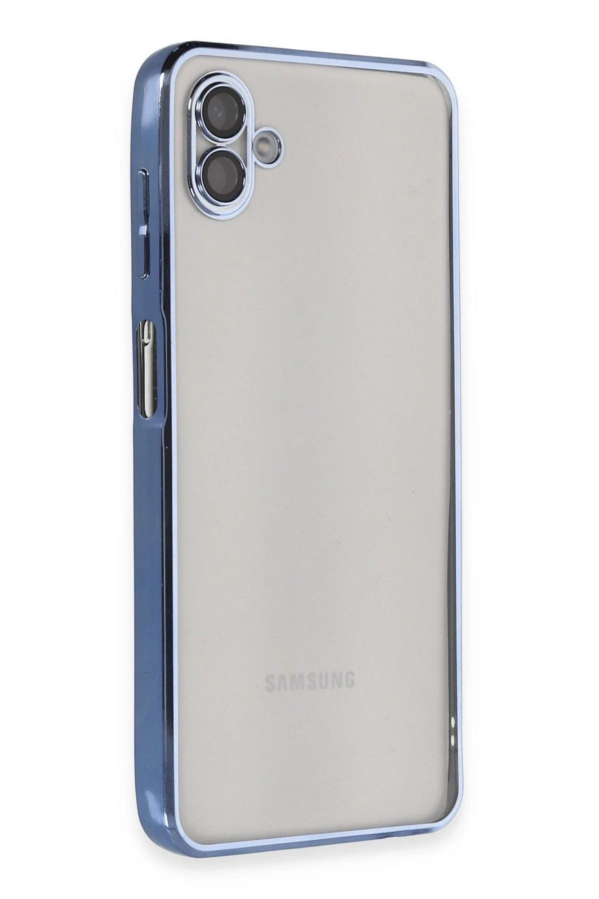 NewFace Samsung Galaxy A04 Kılıf Lensli Silikon - Açık Mavi FERRG