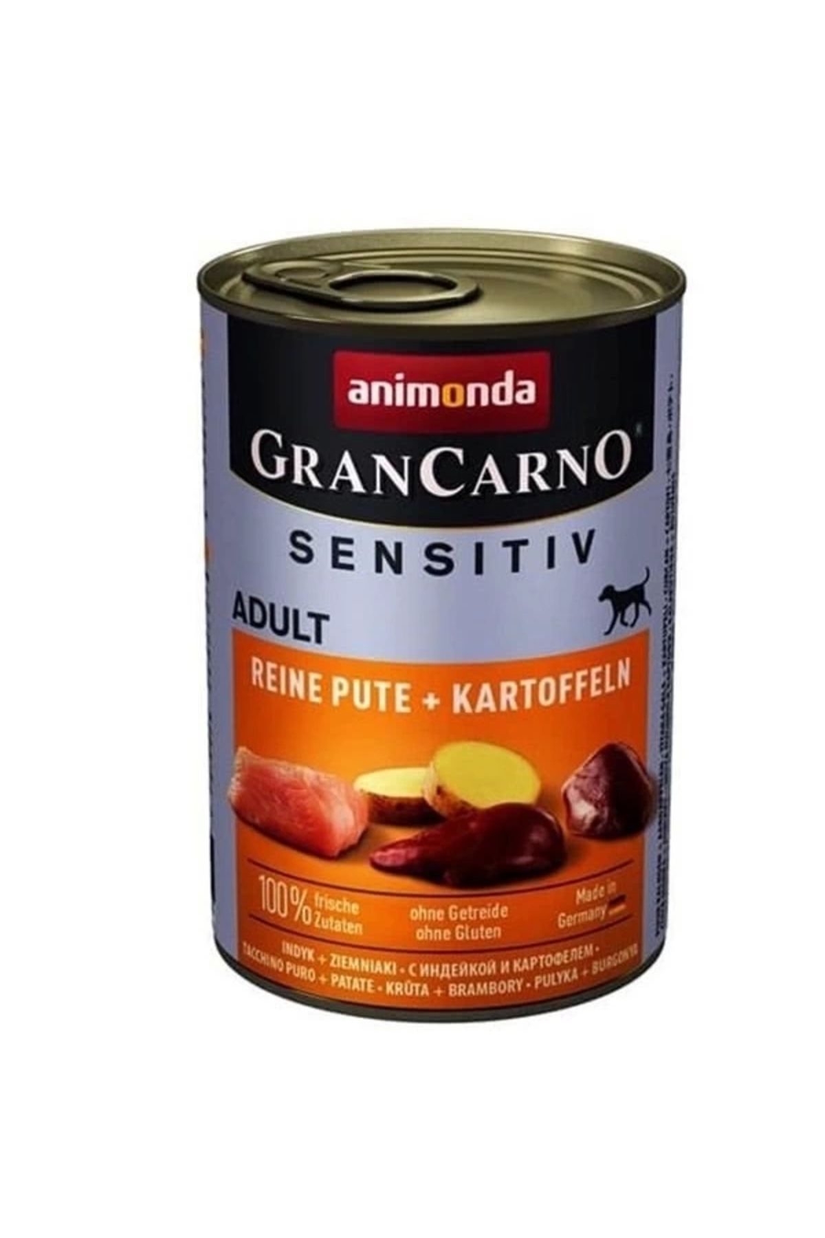 YNT İthalat Animonda Gran Carno Sensitive Hindili ve Patatesli Yetişkin Köpek Konservesi 400 Gr