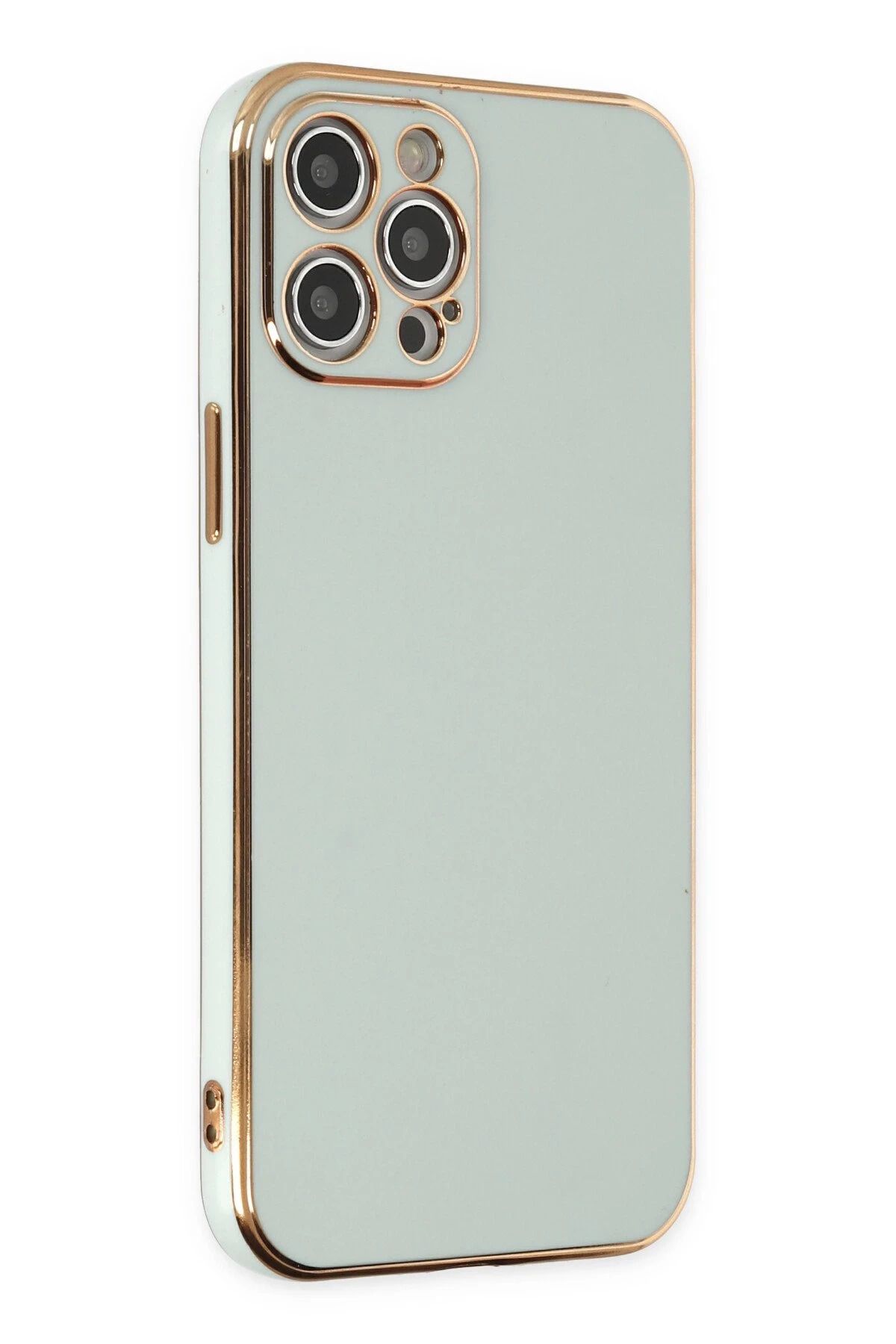 NewFace iPhone 12 Pro Max Kılıf Volet Silikon - Açık Yeşil NRMSA