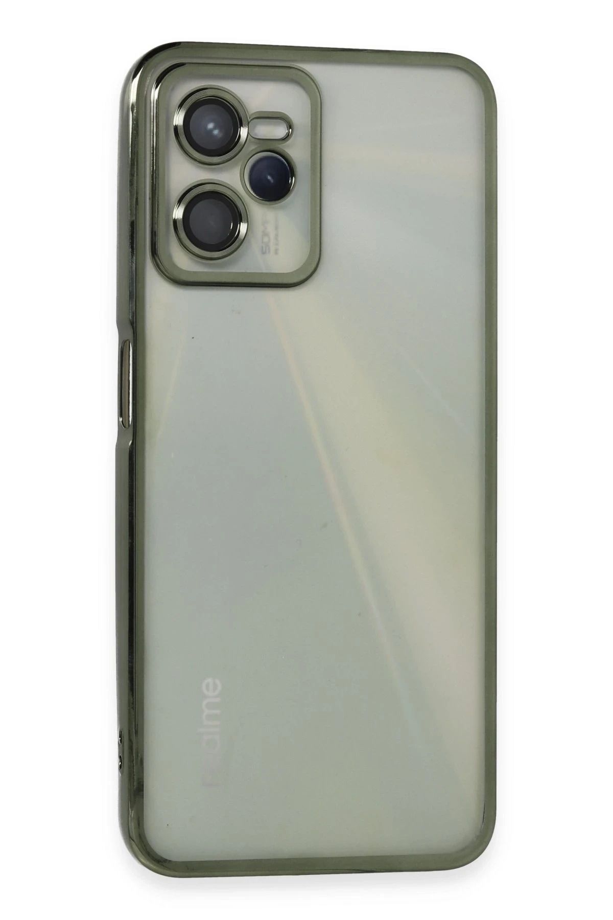NewFace Realme C35 Kılıf Lensli Silikon - Yeşil LZWDR
