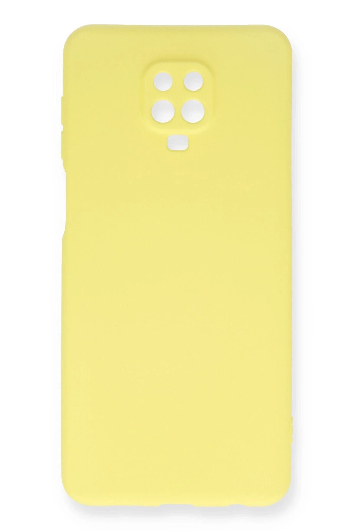 NewFace Xiaomi Redmi Note 9 Pro Kılıf Nano içi Kadife Silikon - Sarı HNZRN