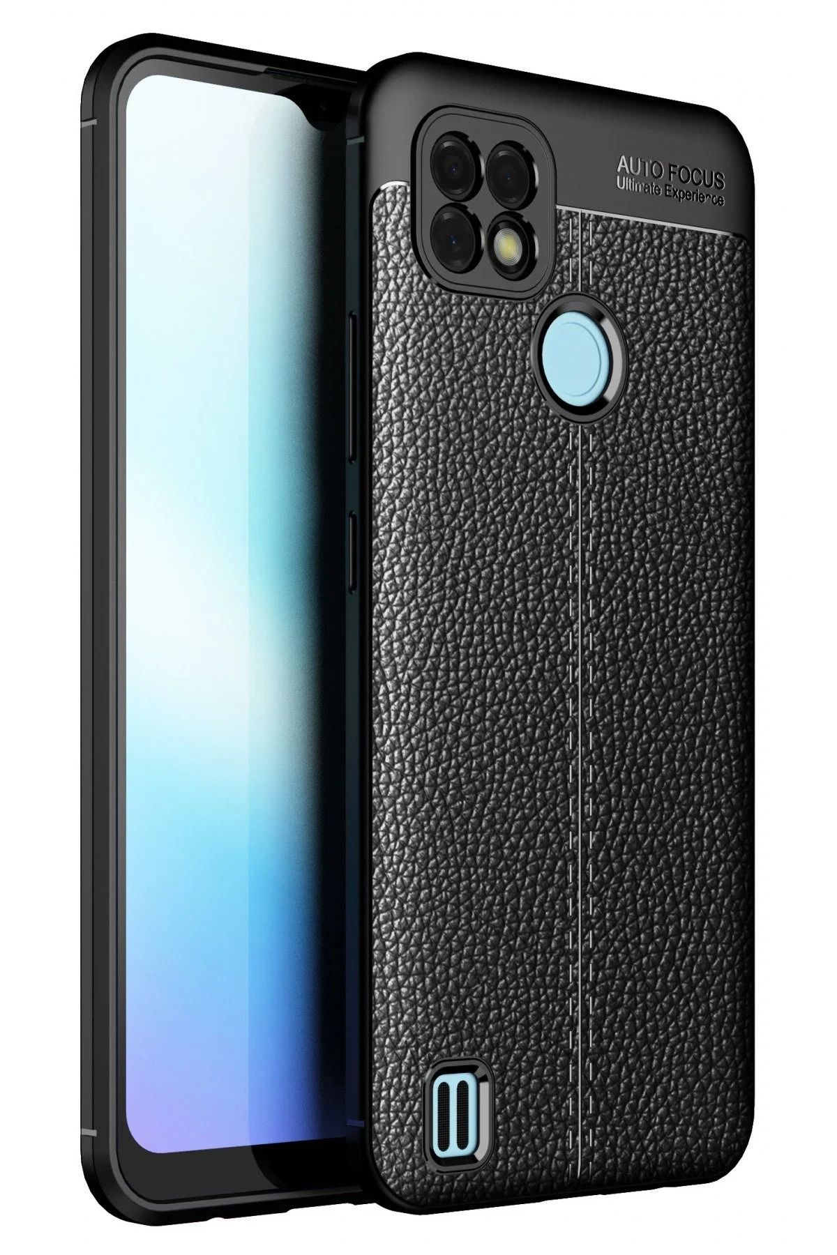 NewFace Realme C25 Kılıf Auto Focus Kapak - Siyah JOJUA