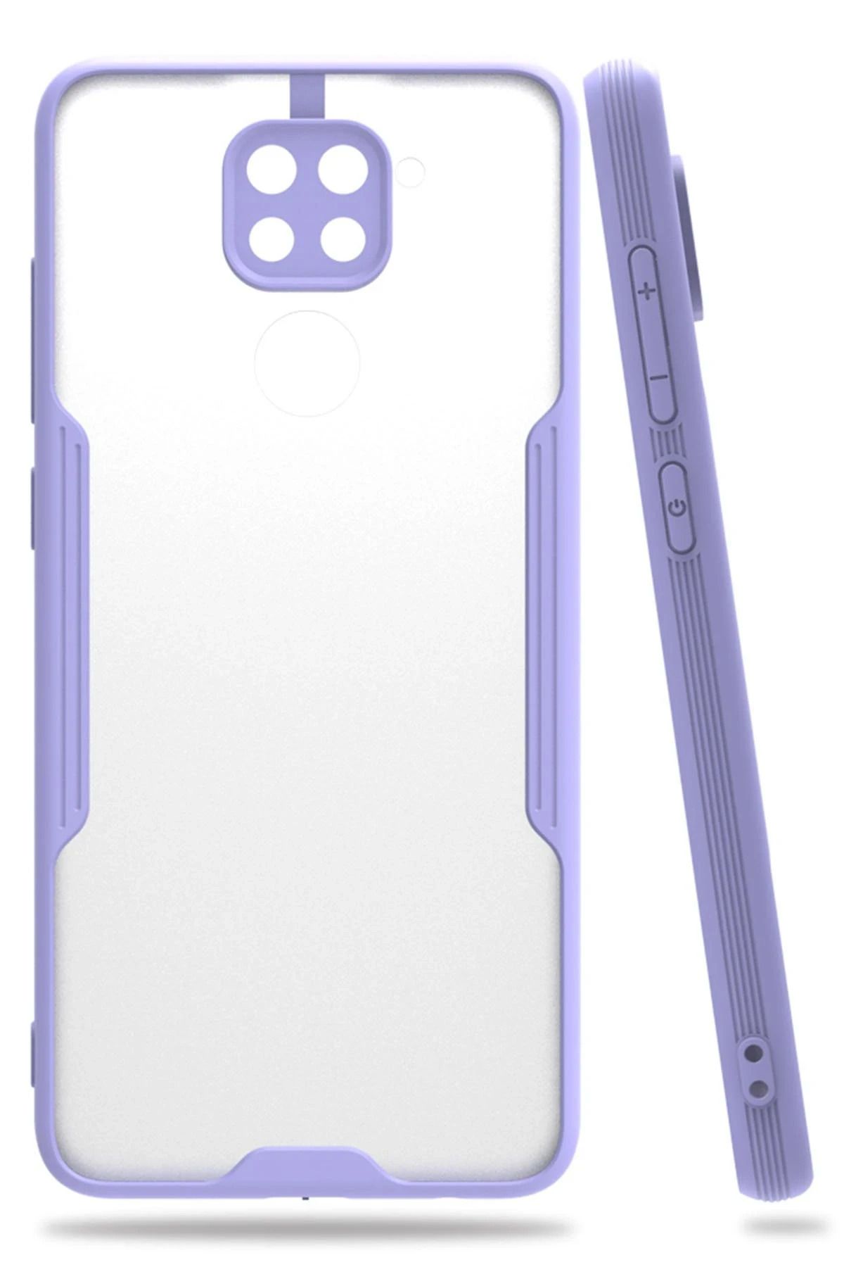 NewFace Xiaomi Redmi Note 9 Kılıf Platin Silikon - Lila BSTMY