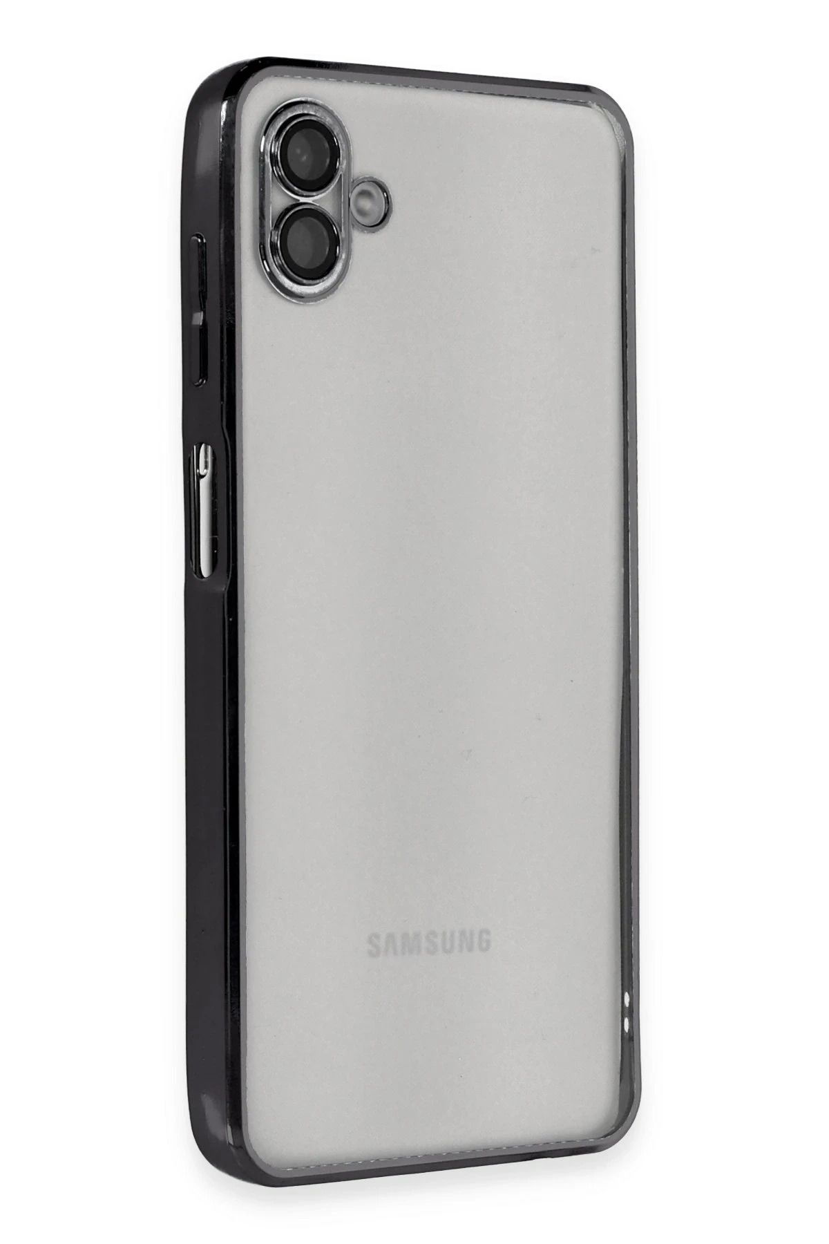 NewFace Samsung Galaxy A04 Kılıf Lensli Silikon - Siyah FERRG