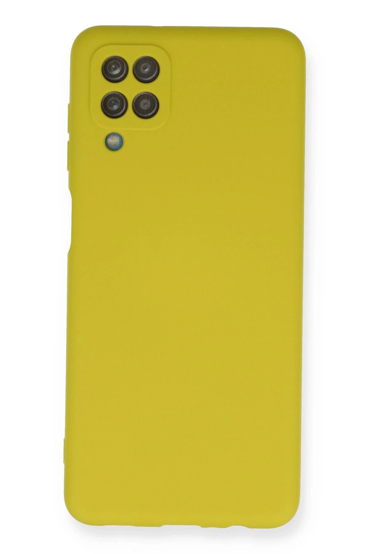 NewFace Galaxy A12 Kılıf Nano içi Kadife Silikon uyumlu    -  Sarı BSTMY