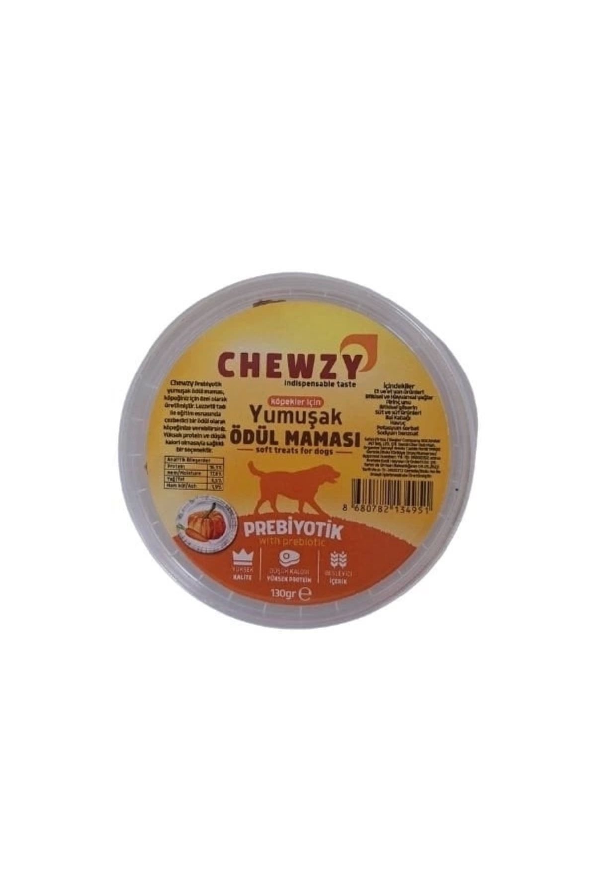 YNT İthalat Chewzy Prebiyotik Yumuşak Köpek Ödül Maması 130 Gr