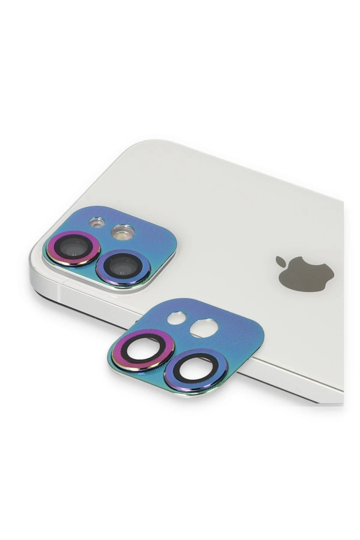 NewFace iPhone 11 Pers Alüminyum Kamera Lens - Rainbow DRSTR