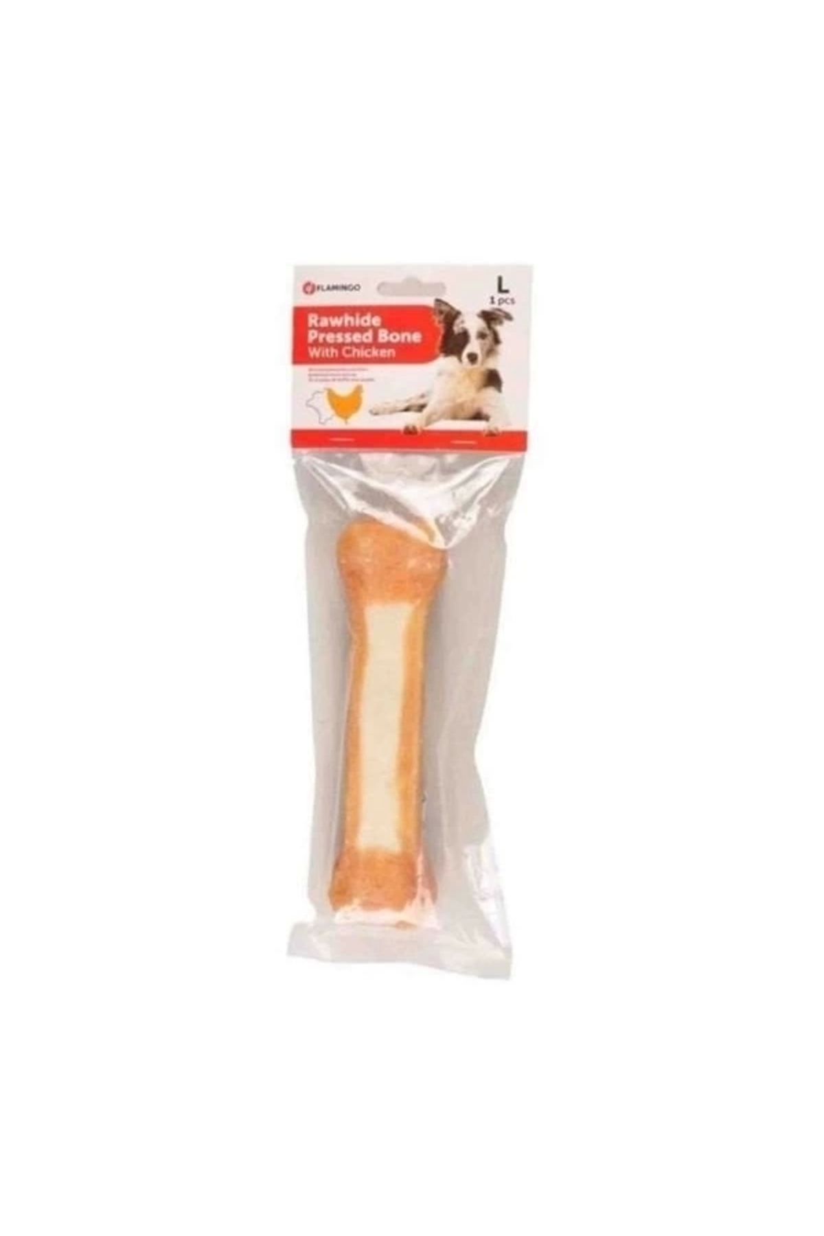 YNT İthalat Flamingo Rhide Tavuk Eti Kaplı Kemik Köpek Ödül Maması 20 Cm 210 Gr