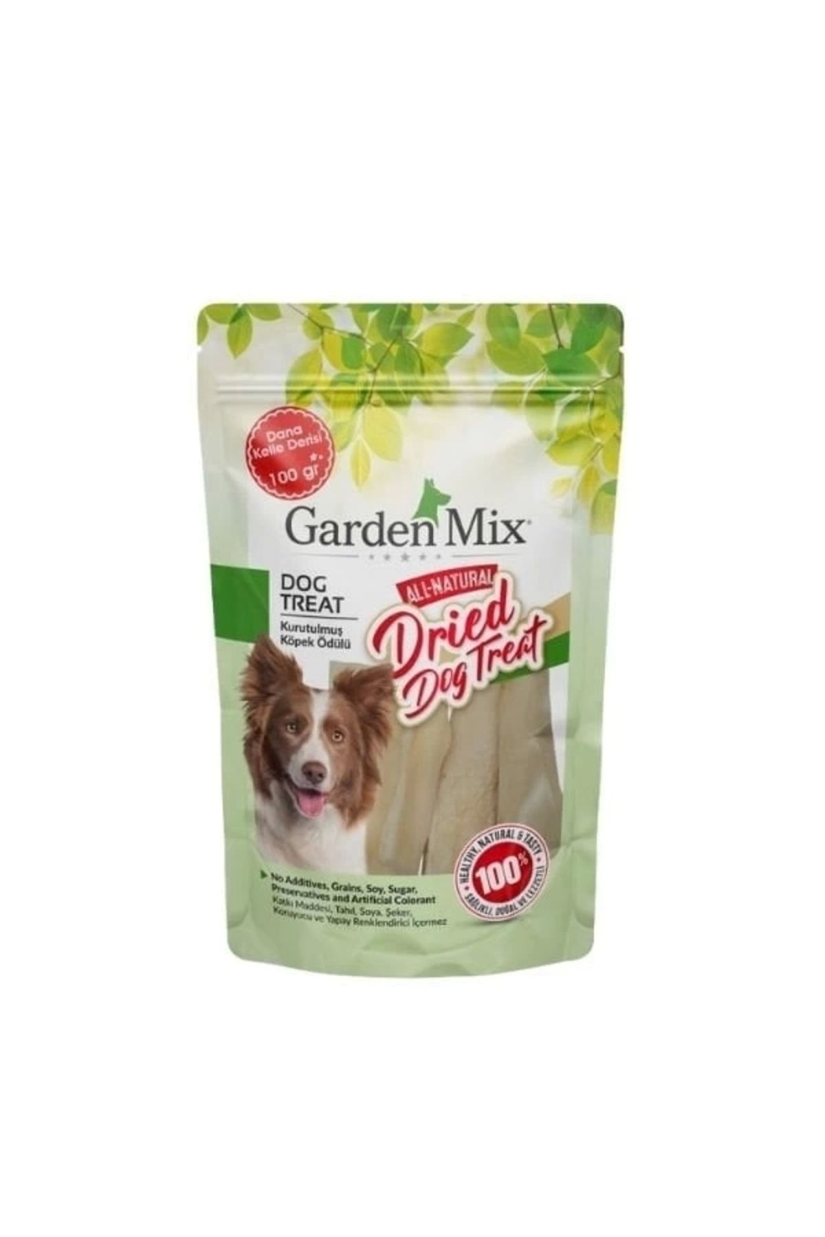 YNT İthalat Garden Mix Kurutulmuş Dana Kelle Derisi Köpek Ödül Maması 100 Gr