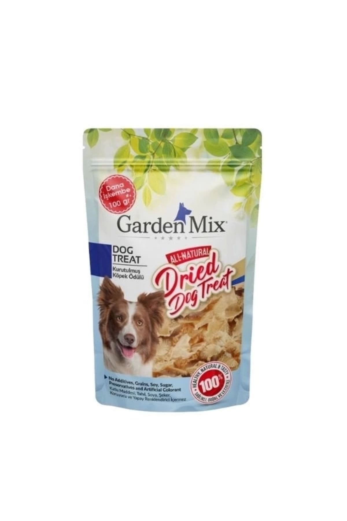 YNT İthalat Garden Mix Kurutulmuş Dana İşkembe Köpek Ödül Maması 100 Gr