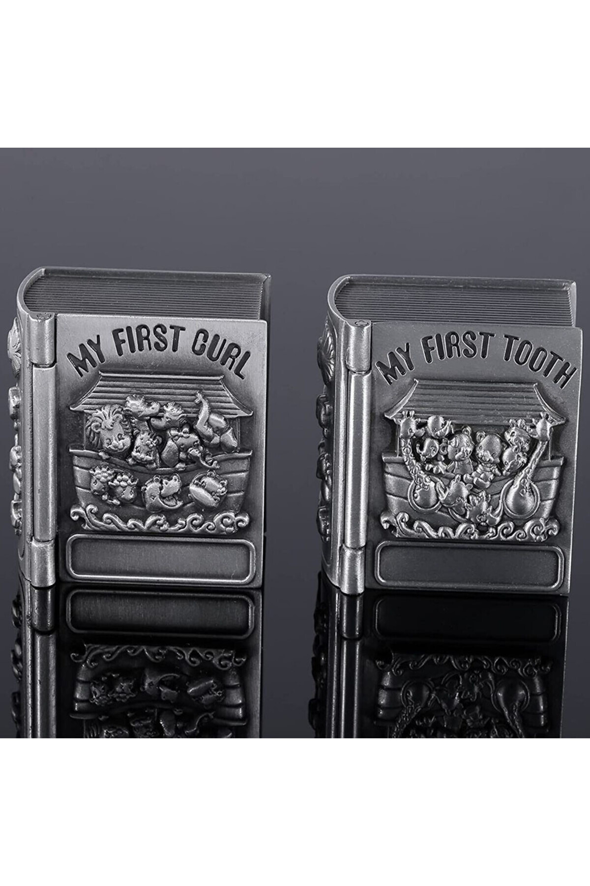 PUFO-Set of 2 antimony boxes Pufo Little Child for the first strand and the first tooth, 4 cm 7