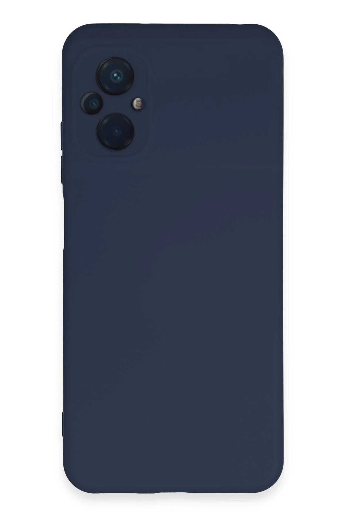 NewFace Xiaomi Poco M5 Kılıf Uyumlu içi Kadife Silikon - Lacivert HNZRN