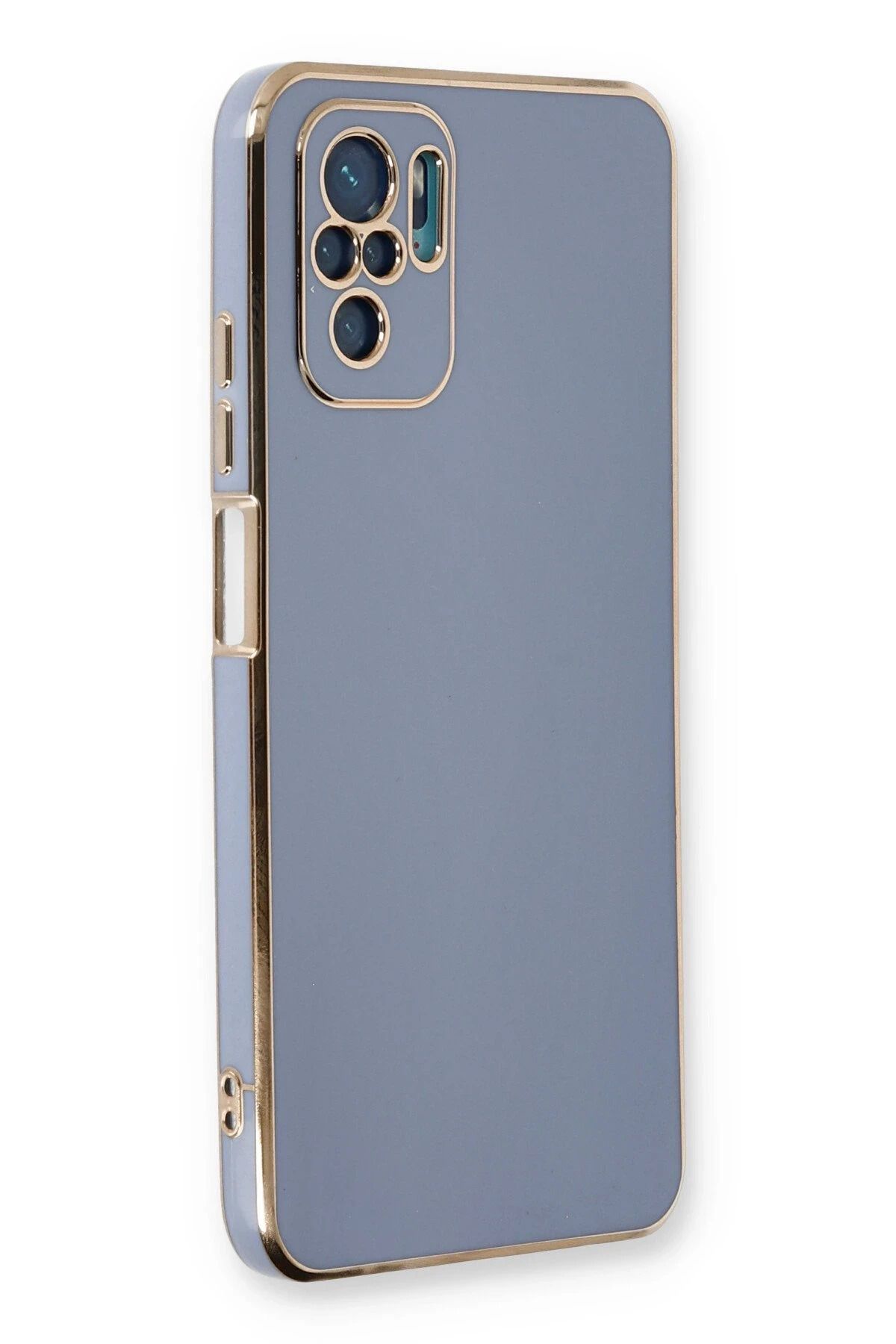 NewFace Xiaomi Redmi Note 10 Kılıf Volet Silikon - Mavi DPMAH