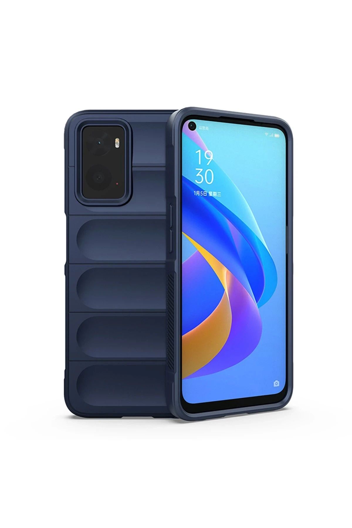 NewFace Realme 9i 4G uyumlu  Kılıf Optimum Silikon - Lacivert MRAYD
